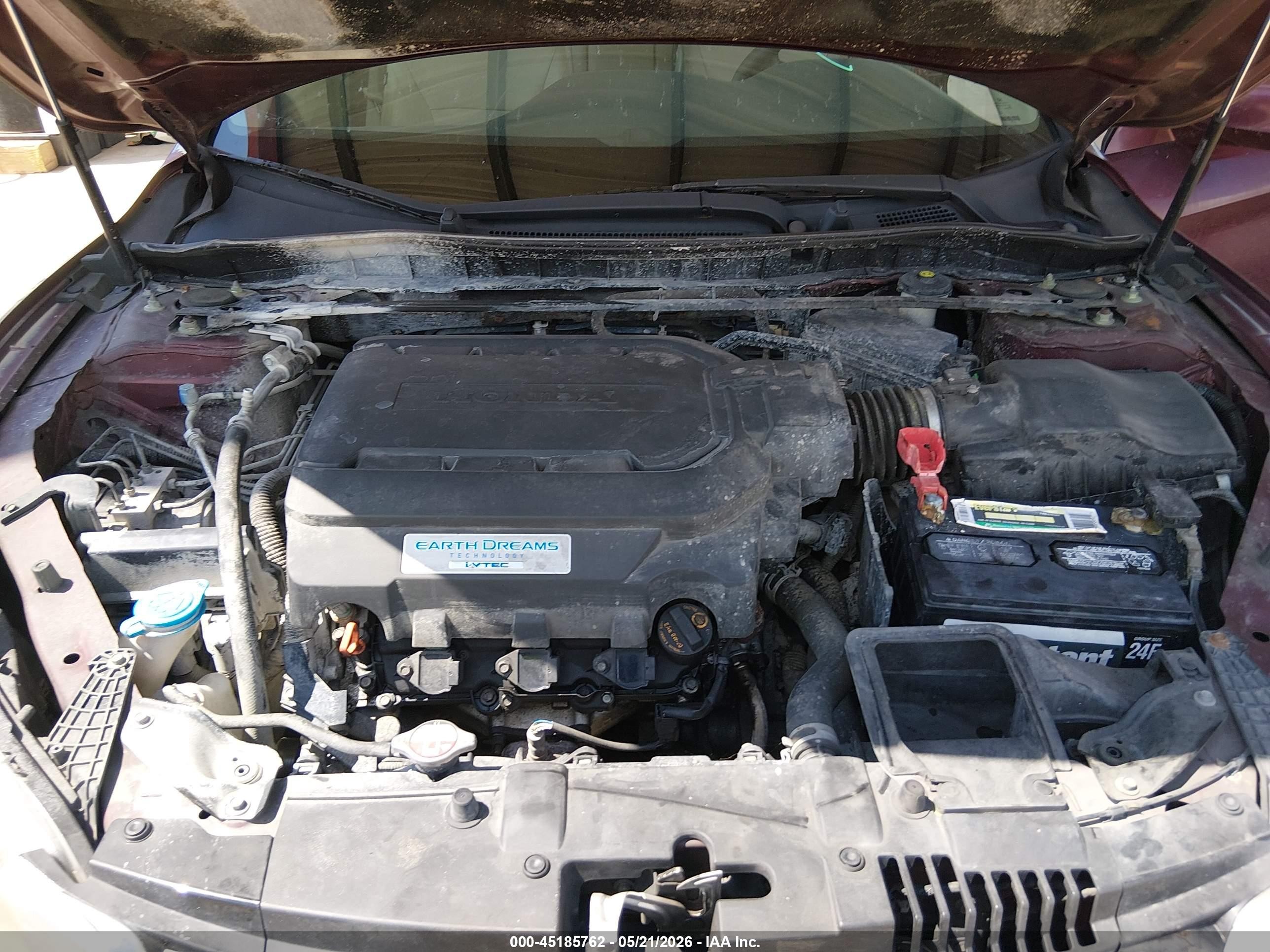 2013 Honda Accord Ex-l V-6 Красный vin: 1HGCR3F8XDA012143