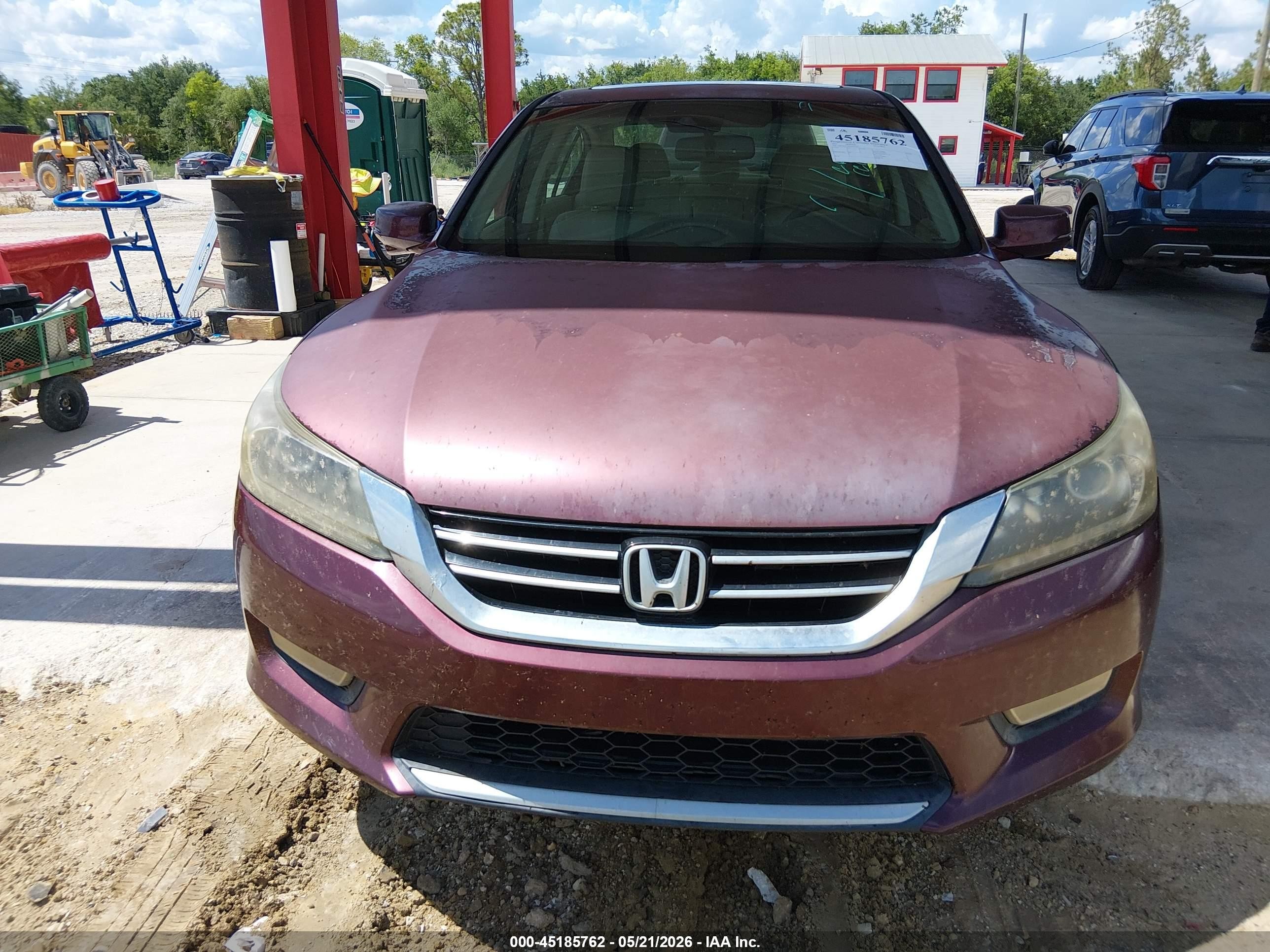2013 Honda Accord Ex-l V-6 Красный vin: 1HGCR3F8XDA012143