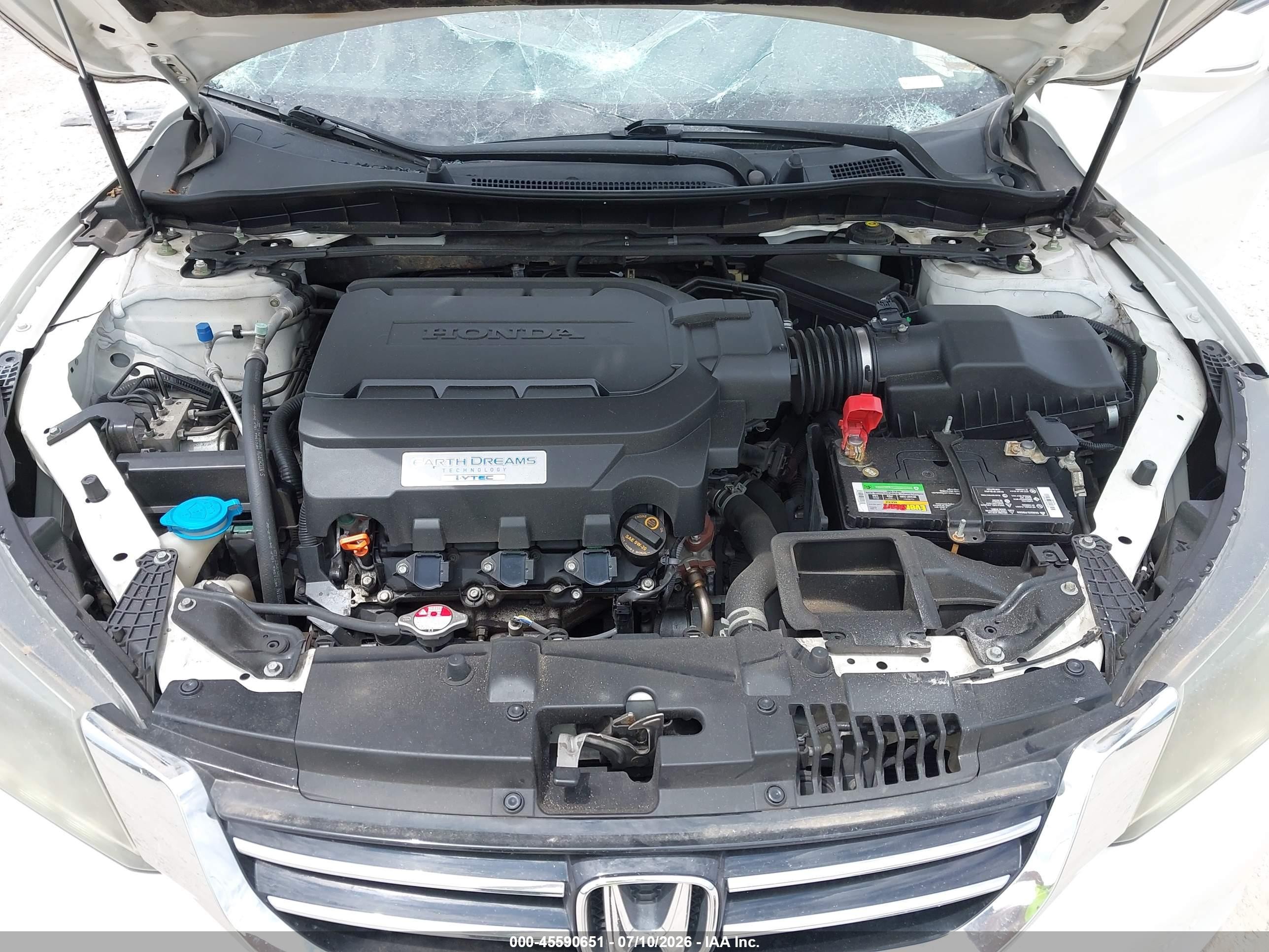 2013 Honda Accord Ex-l V-6 White vin: 1HGCR3F8XDA013079
