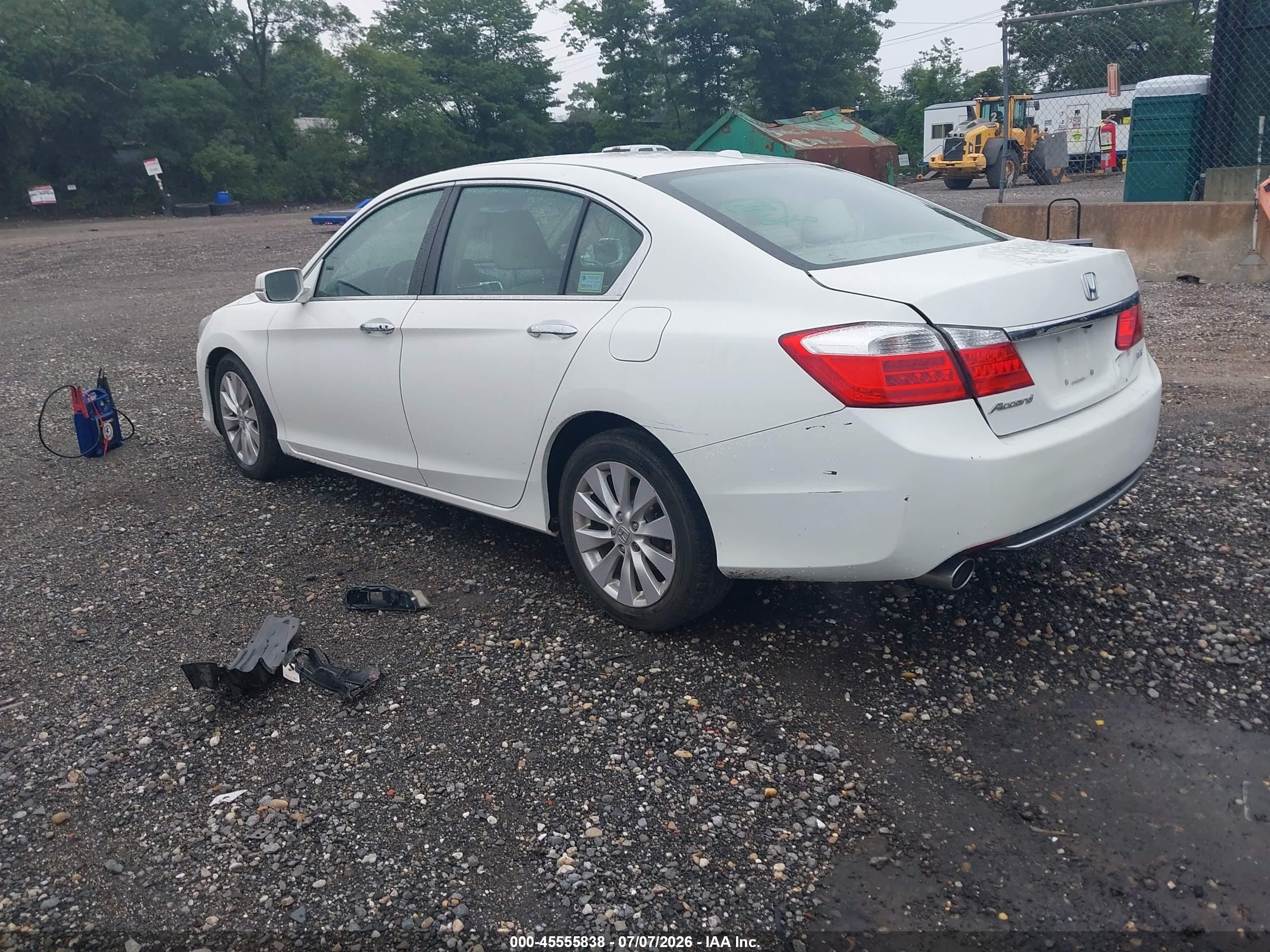 2013 Honda Accord Ex-l V-6 White vin: 1HGCR3F8XDA014703
