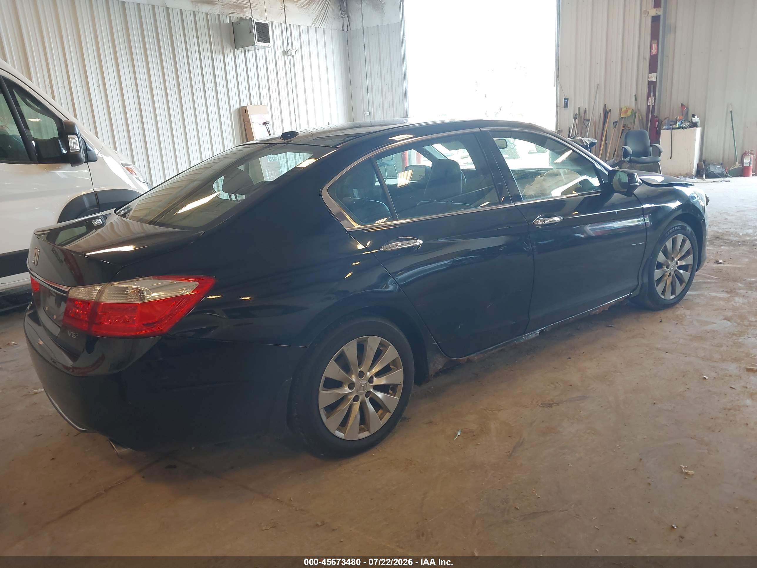 2013 Honda Accord Ex-l V-6 Black vin: 1HGCR3F8XDA019920