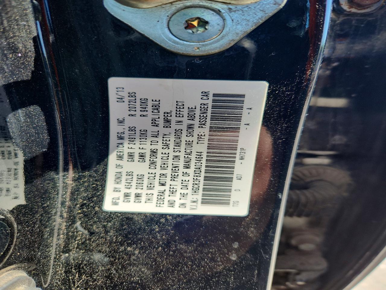 2013 Honda Accord Exl Black vin: 1HGCR3F8XDA034644