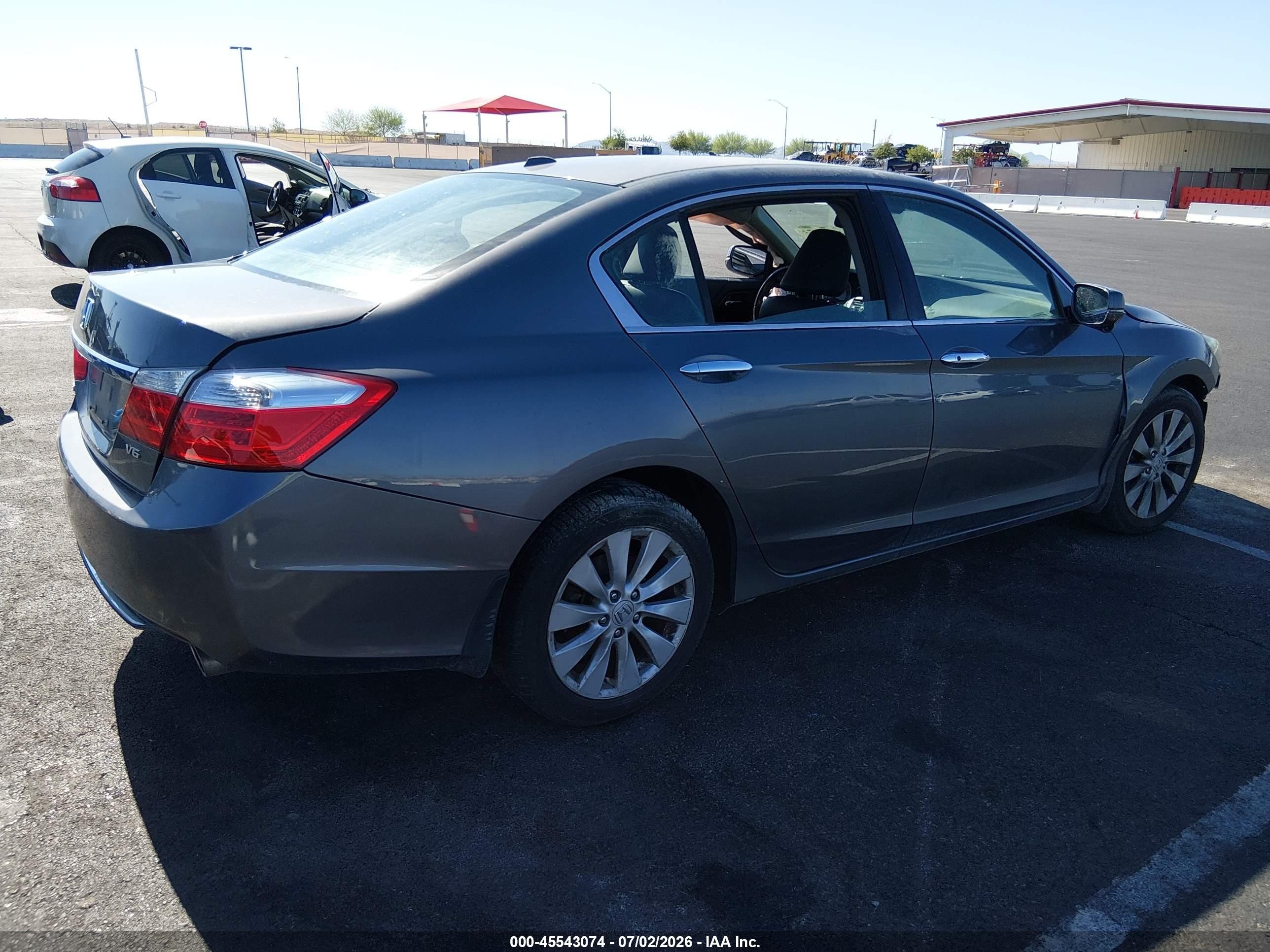 2013 Honda Accord Ex-l V-6 Gray vin: 1HGCR3F8XDA042937