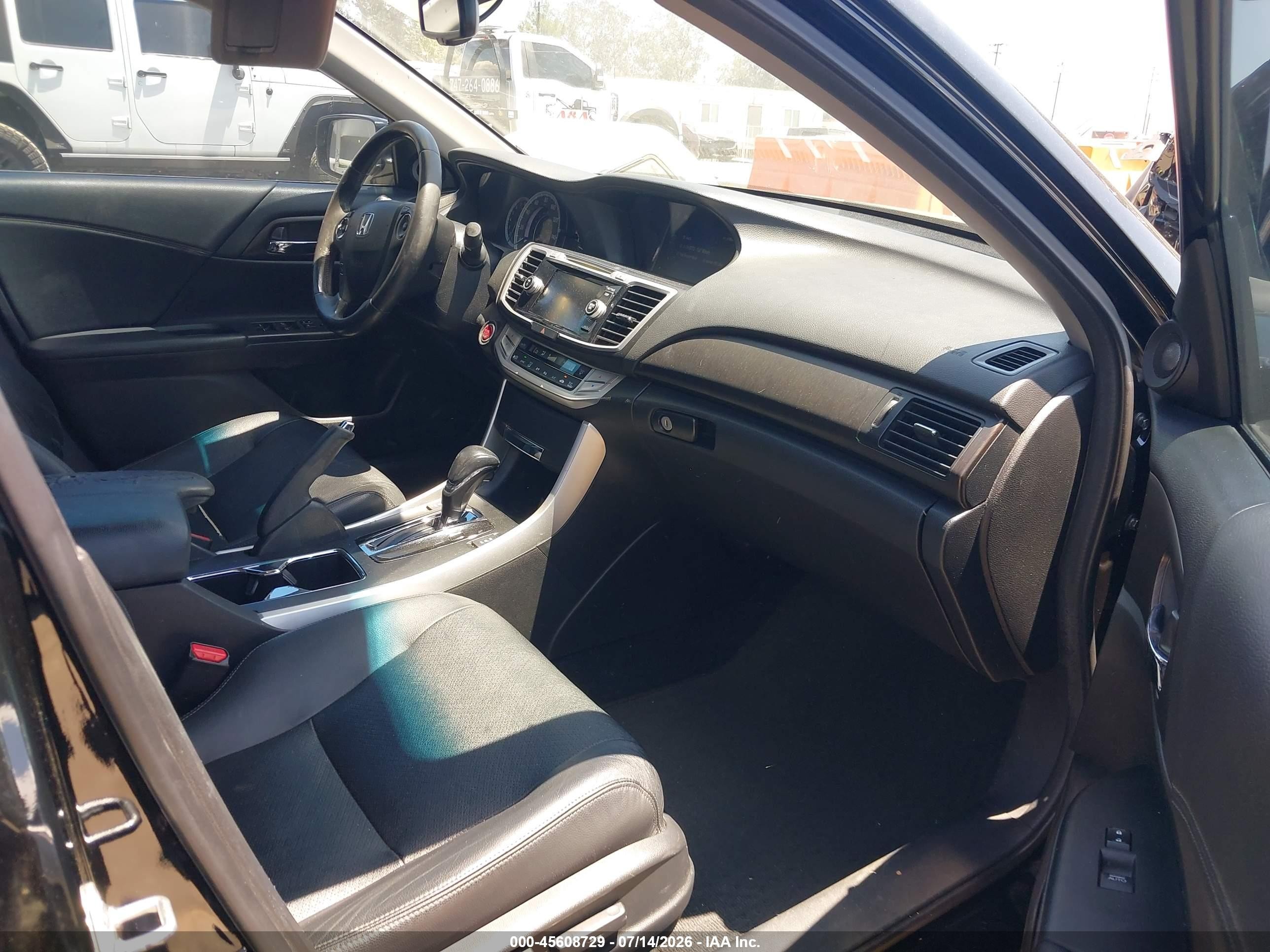 2013 Honda Accord Ex-l V-6 Black vin: 1HGCR3F8XDA043585