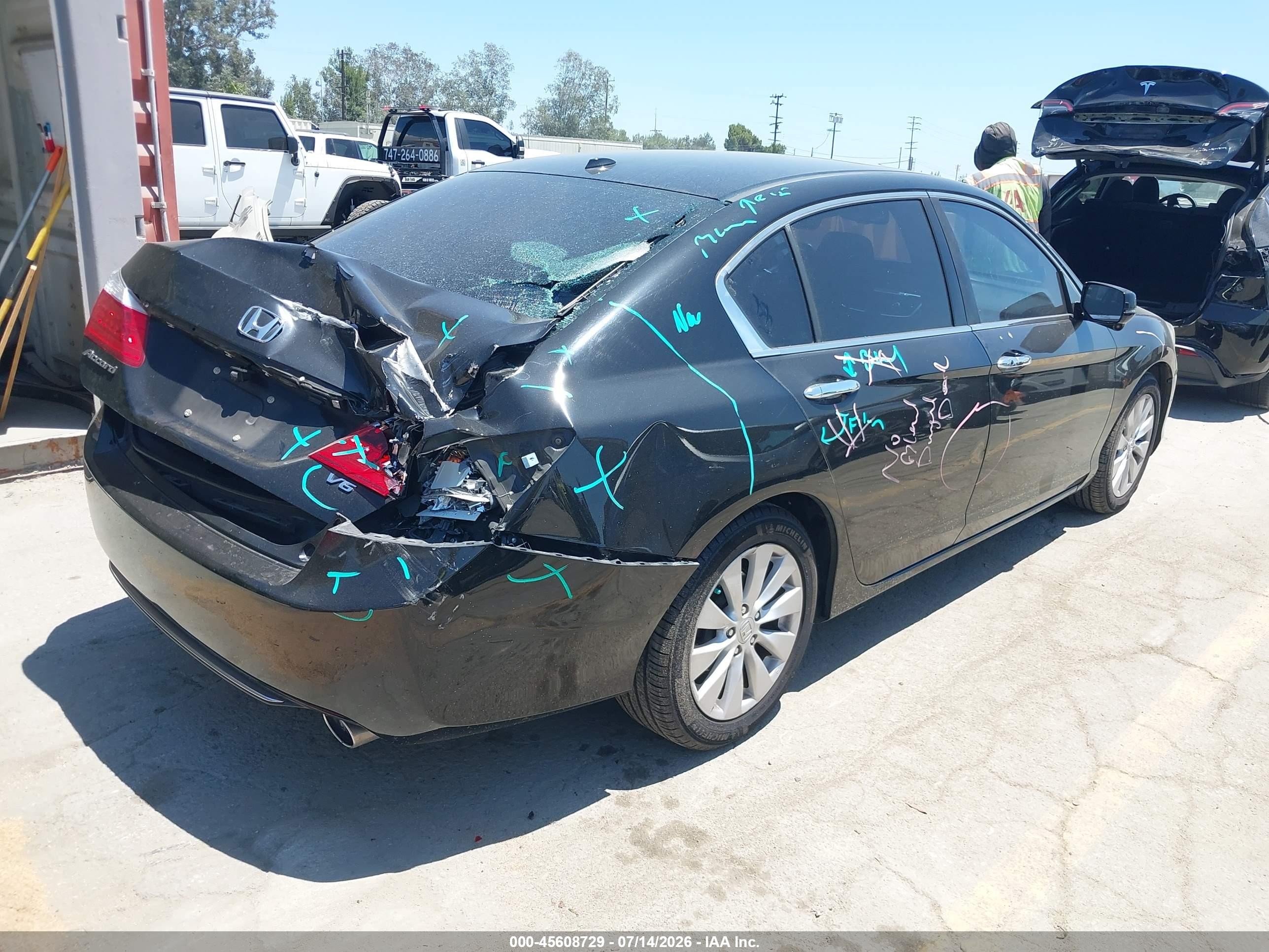 2013 Honda Accord Ex-l V-6 Black vin: 1HGCR3F8XDA043585