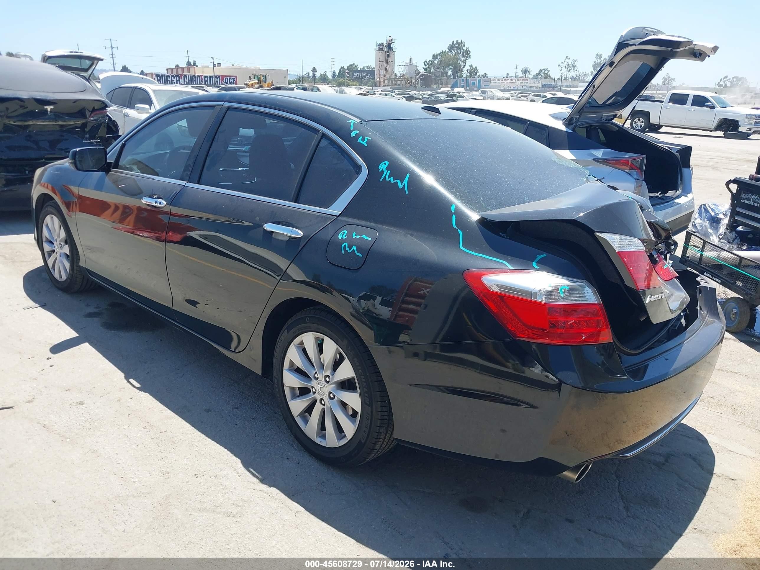 2013 Honda Accord Ex-l V-6 Black vin: 1HGCR3F8XDA043585