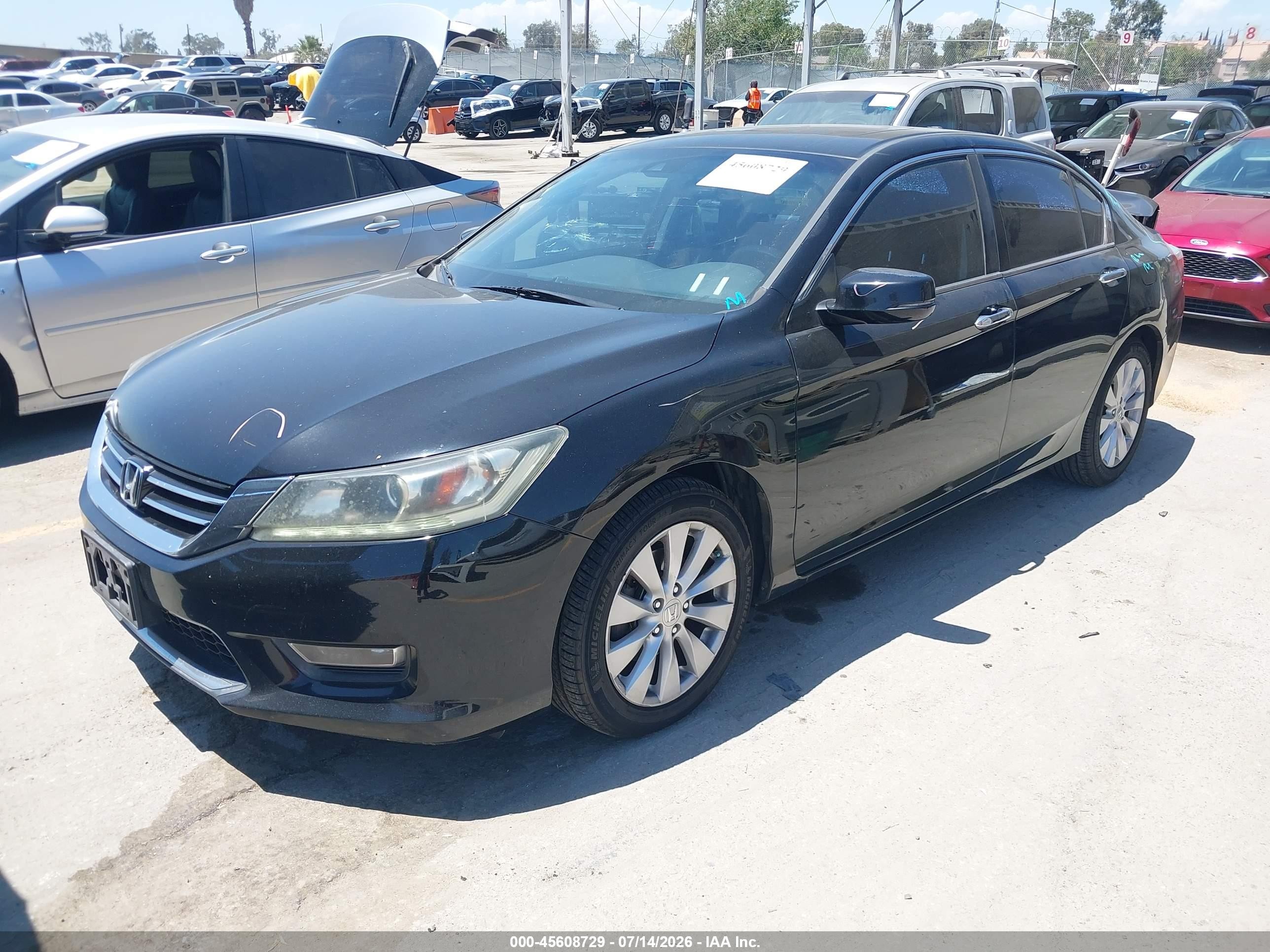 2013 Honda Accord Ex-l V-6 Black vin: 1HGCR3F8XDA043585