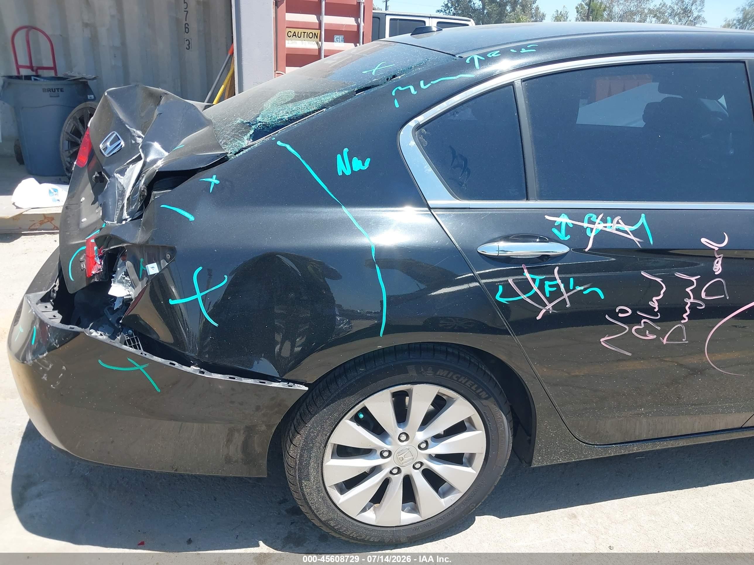 2013 Honda Accord Ex-l V-6 Black vin: 1HGCR3F8XDA043585