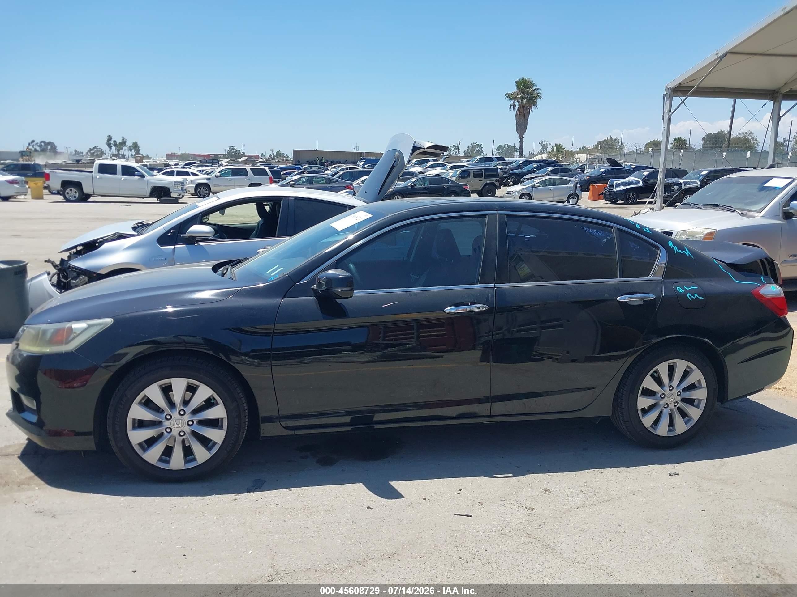 2013 Honda Accord Ex-l V-6 Black vin: 1HGCR3F8XDA043585