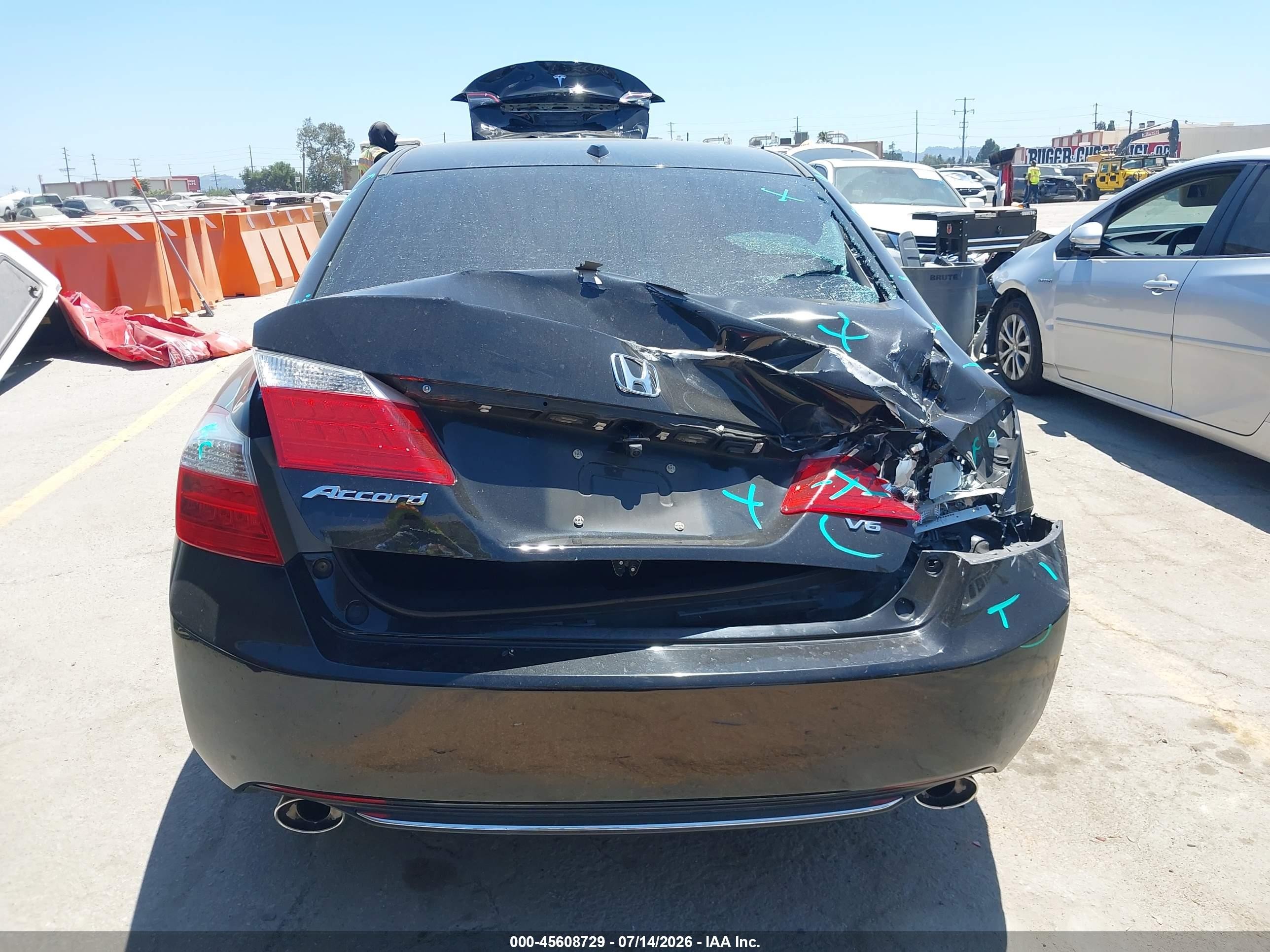2013 Honda Accord Ex-l V-6 Black vin: 1HGCR3F8XDA043585