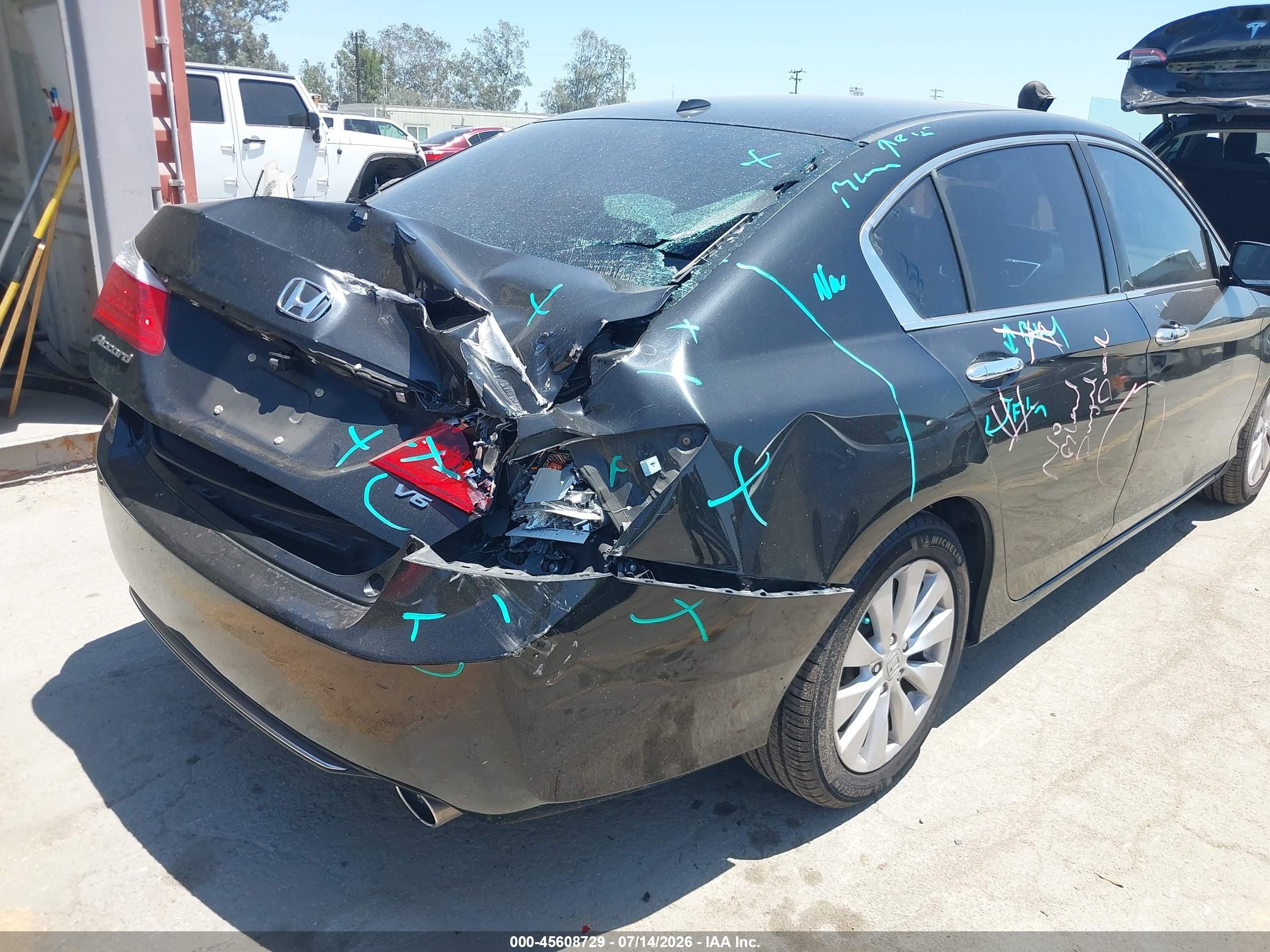2013 Honda Accord Ex-l V-6 Black vin: 1HGCR3F8XDA043585