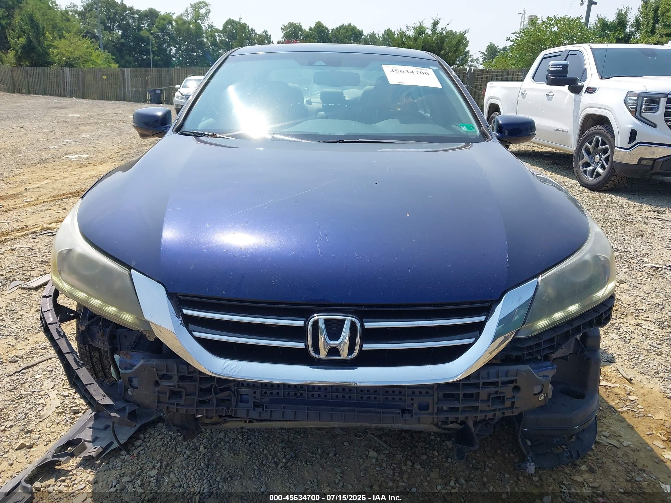2014 Honda Accord Ex-l V-6 Dark Blue vin: 1HGCR3F8XEA001113