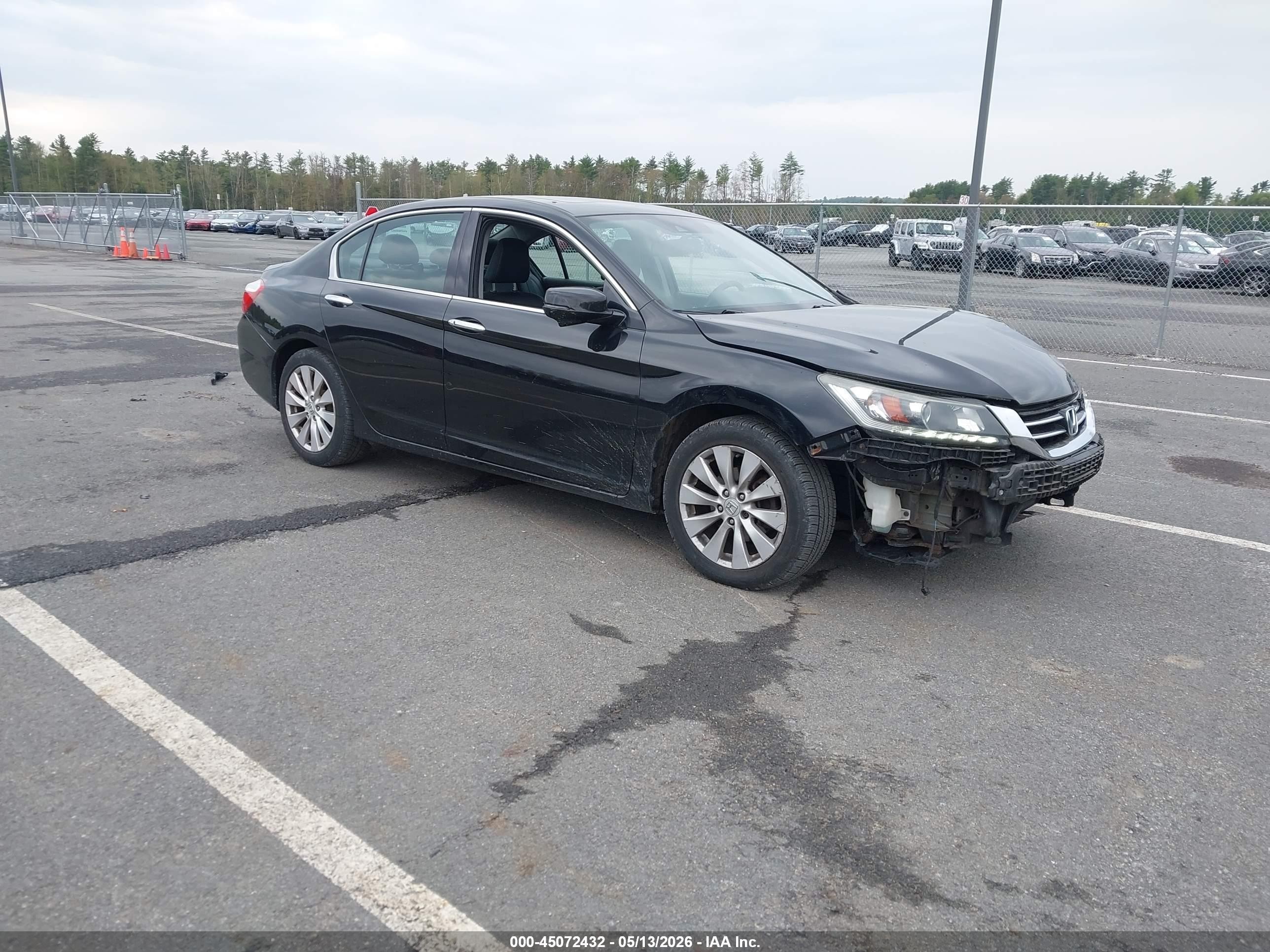 2014 Honda Accord Ex-l V-6 Black vin: 1HGCR3F8XEA016209