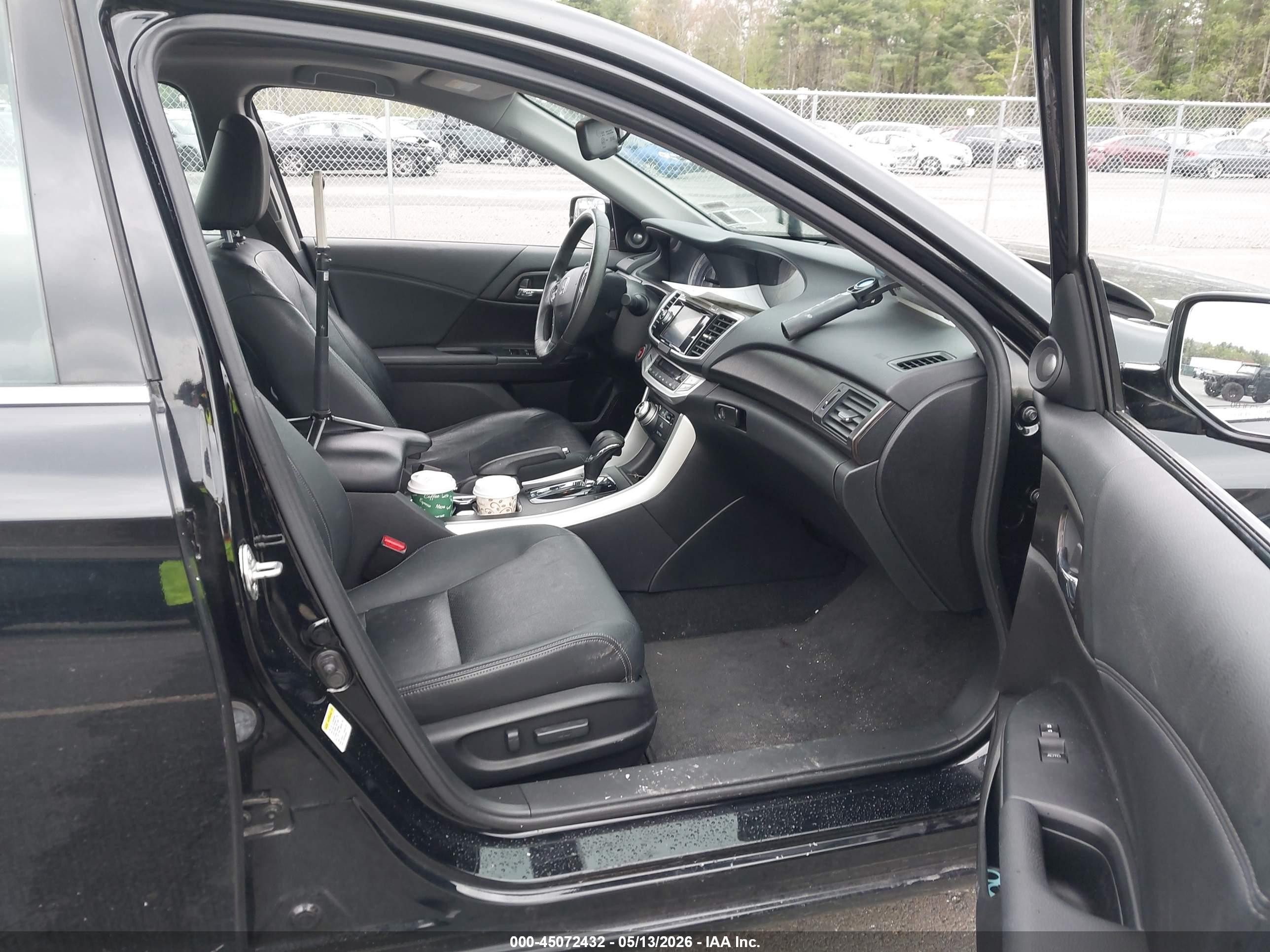 2014 Honda Accord Ex-l V-6 Black vin: 1HGCR3F8XEA016209