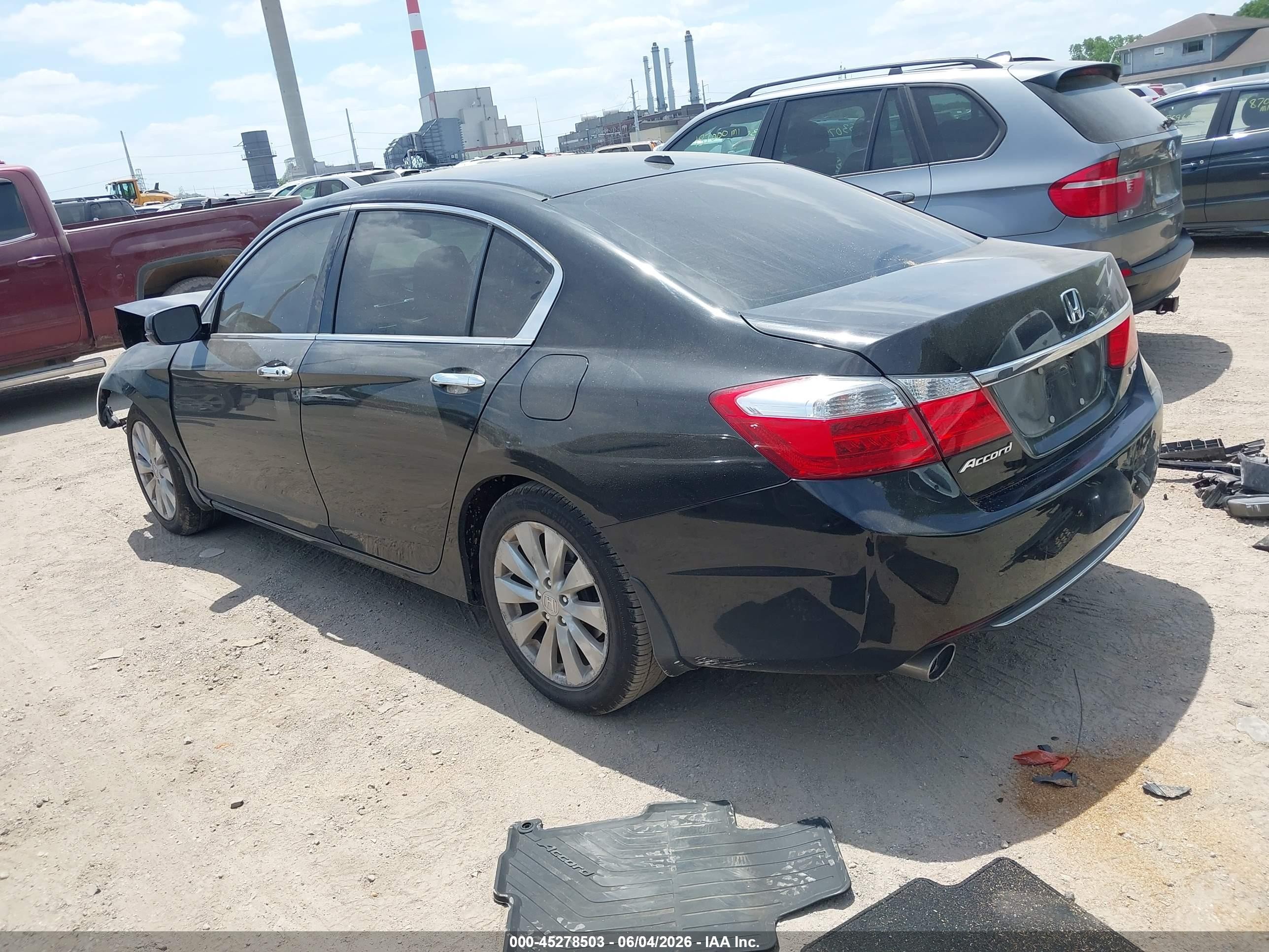 2014 Honda Accord Ex-l V-6 Black vin: 1HGCR3F8XEA020714