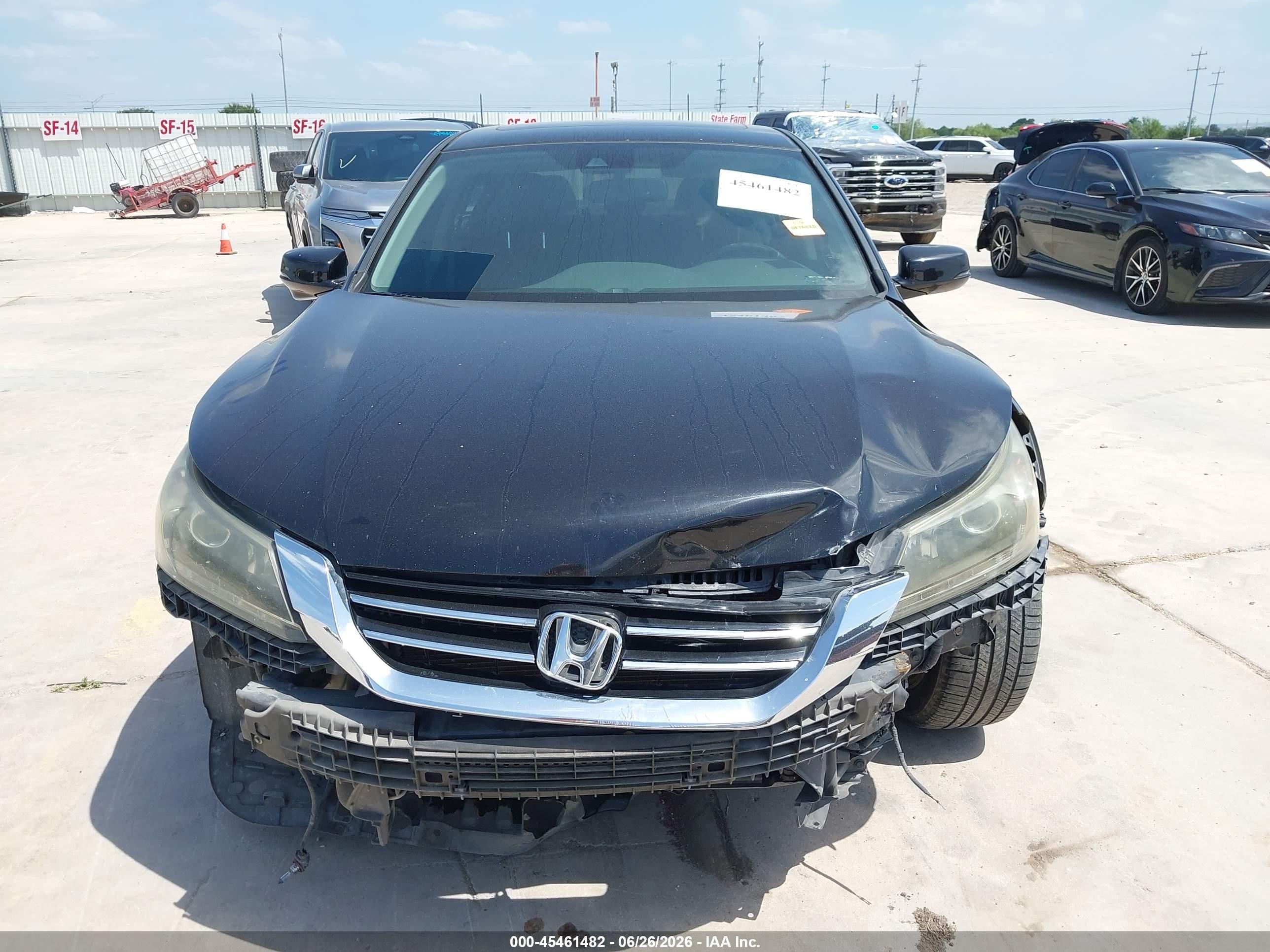 2014 Honda Accord Ex-l V-6 Black vin: 1HGCR3F8XEA030398