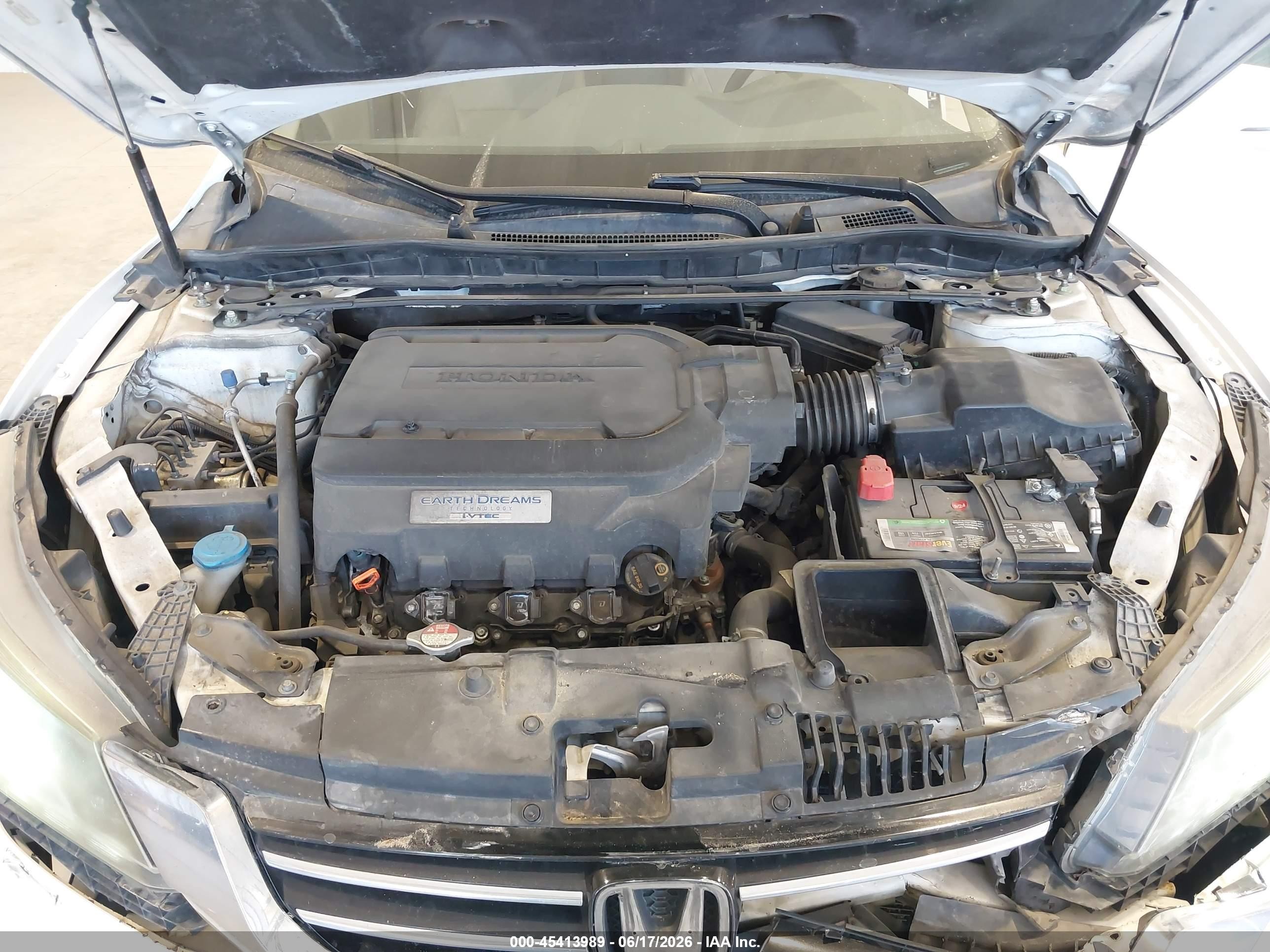 2014 Honda Accord Ex-l V-6 White vin: 1HGCR3F8XEA036282
