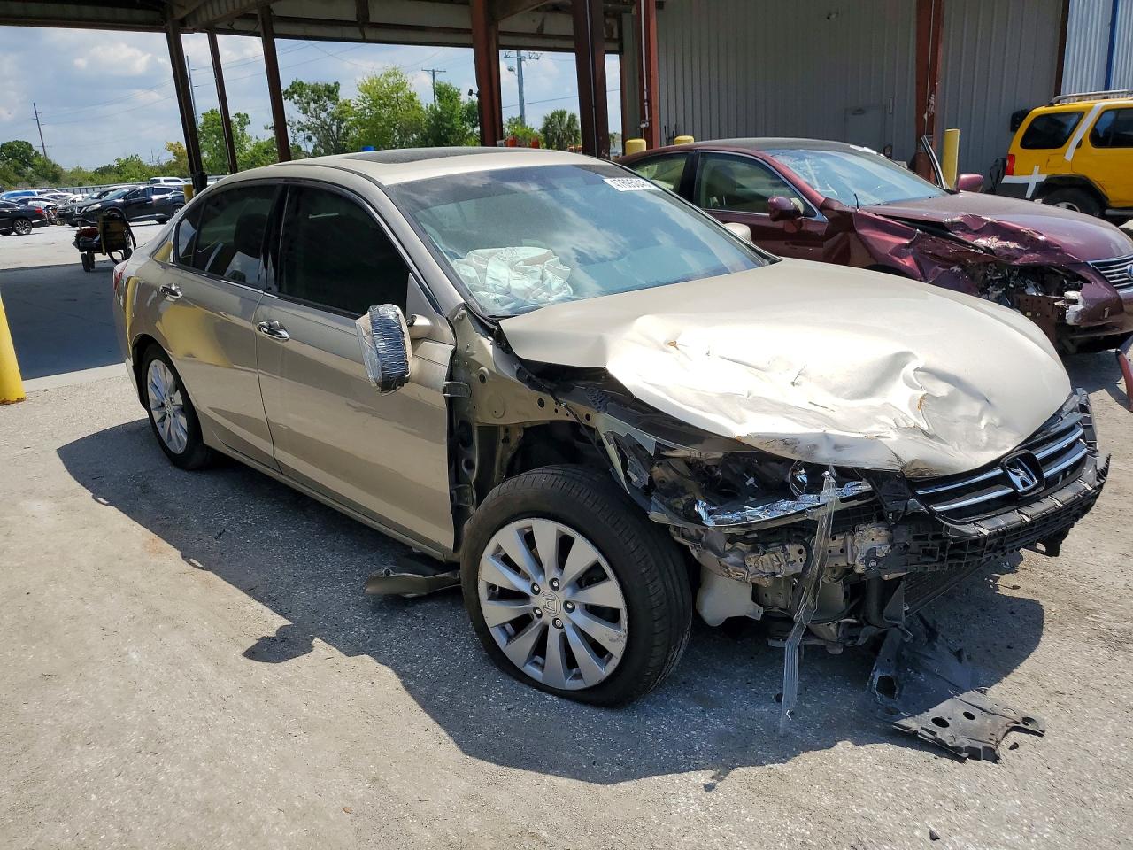 2014 Honda Accord Exl Cream vin: 1HGCR3F8XEA036606