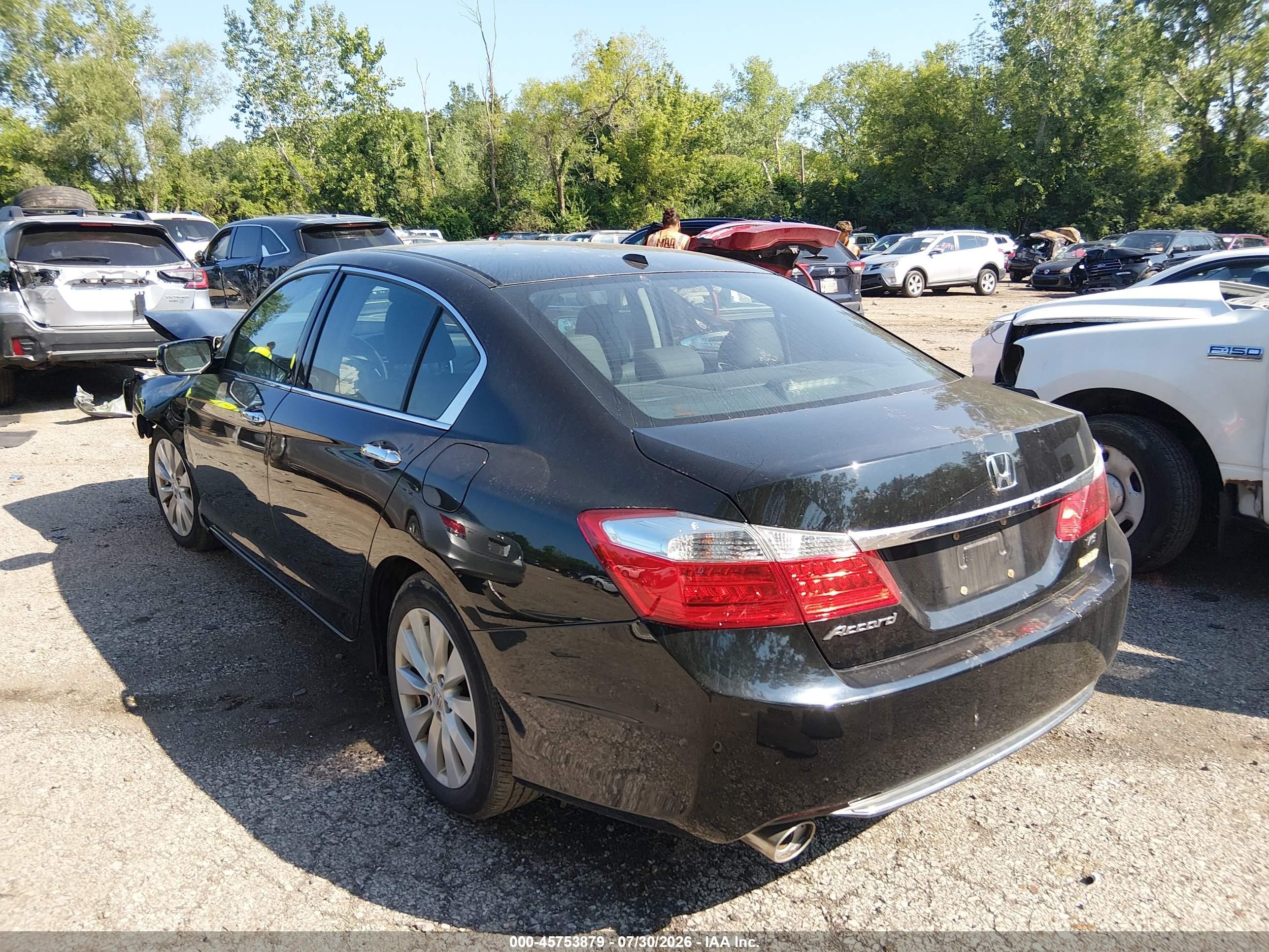 2015 Honda Accord Ex-l V-6 Black vin: 1HGCR3F8XFA000710