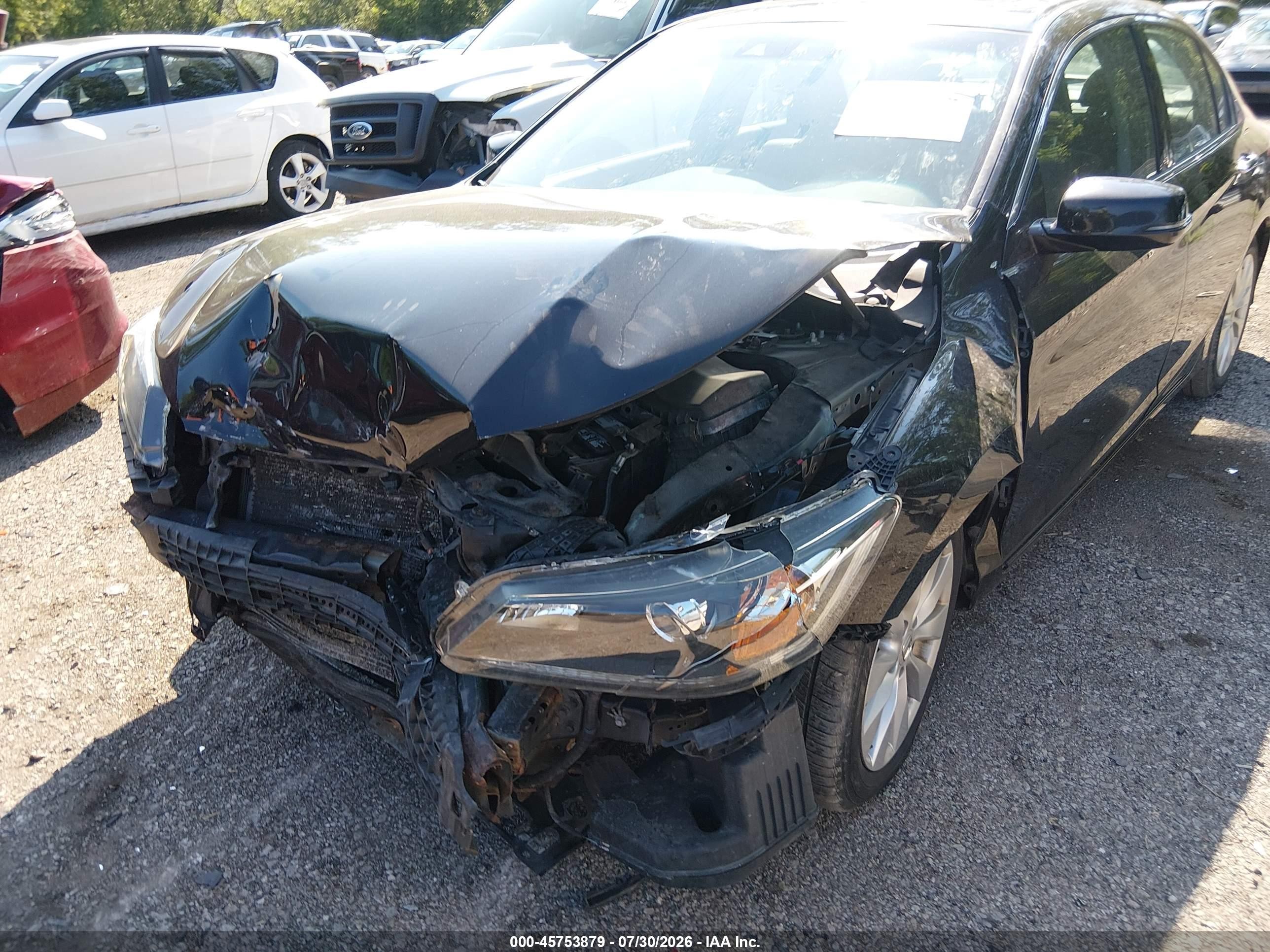 2015 Honda Accord Ex-l V-6 Black vin: 1HGCR3F8XFA000710
