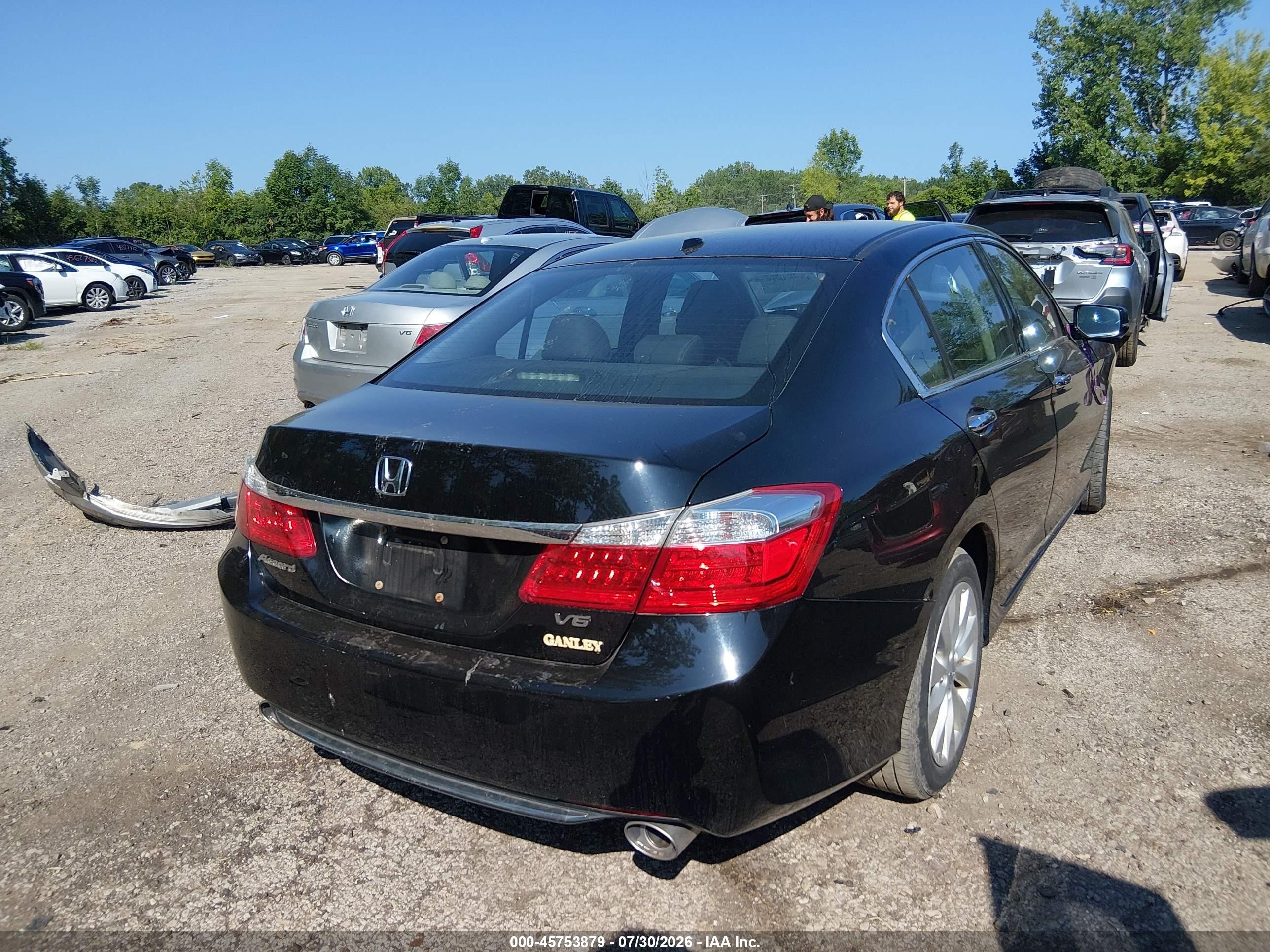 2015 Honda Accord Ex-l V-6 Black vin: 1HGCR3F8XFA000710