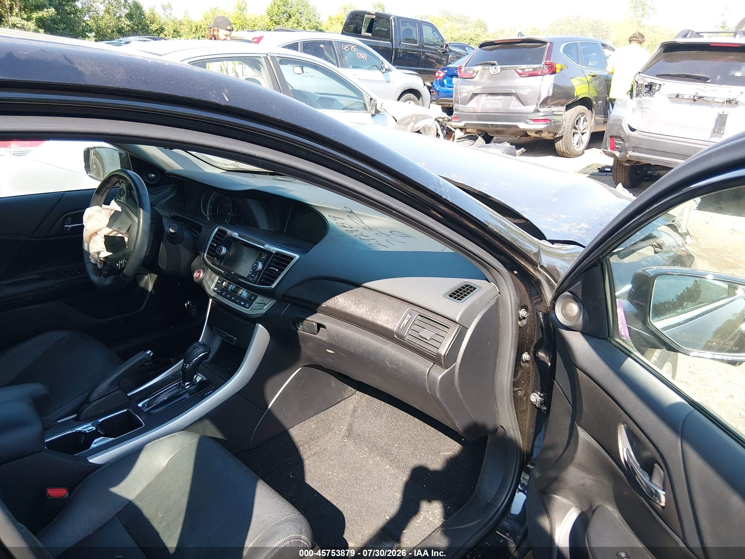 2015 Honda Accord Ex-l V-6 Black vin: 1HGCR3F8XFA000710