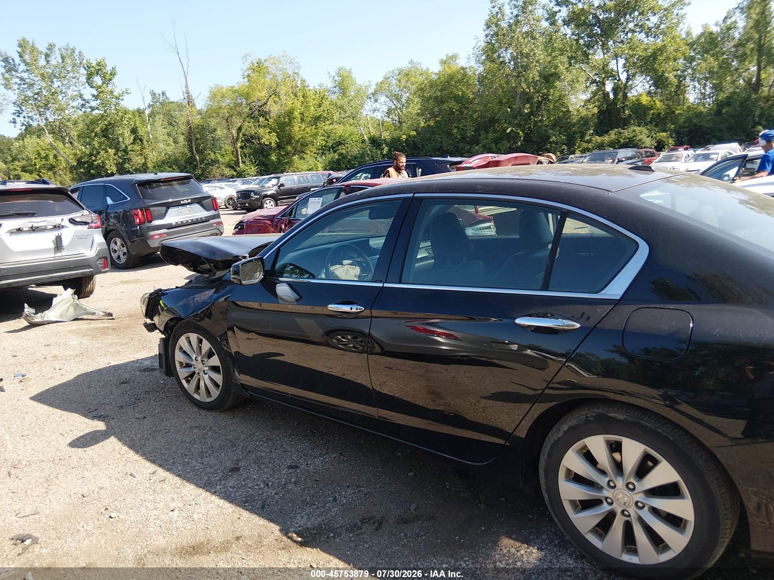 2015 Honda Accord Ex-l V-6 Black vin: 1HGCR3F8XFA000710
