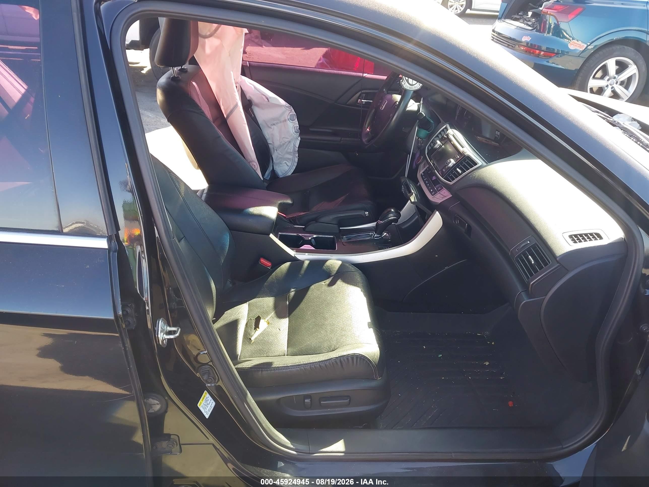 2015 Honda Accord Ex-l V-6 Black vin: 1HGCR3F8XFA000898
