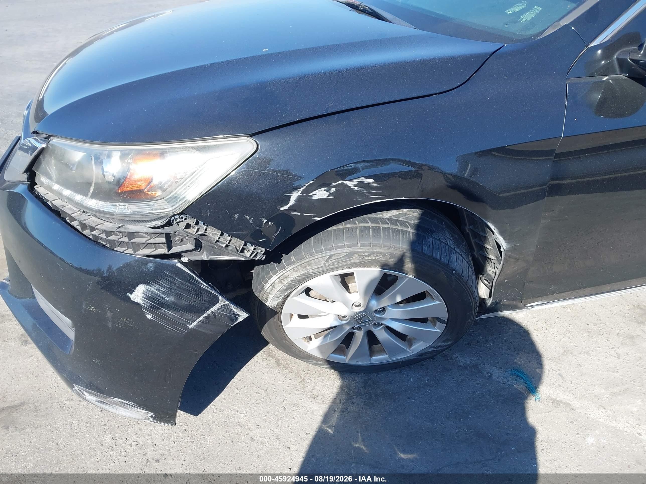 2015 Honda Accord Ex-l V-6 Black vin: 1HGCR3F8XFA000898