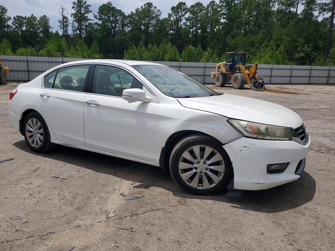 2015 Honda Accord Exl White vin: 1HGCR3F8XFA007124