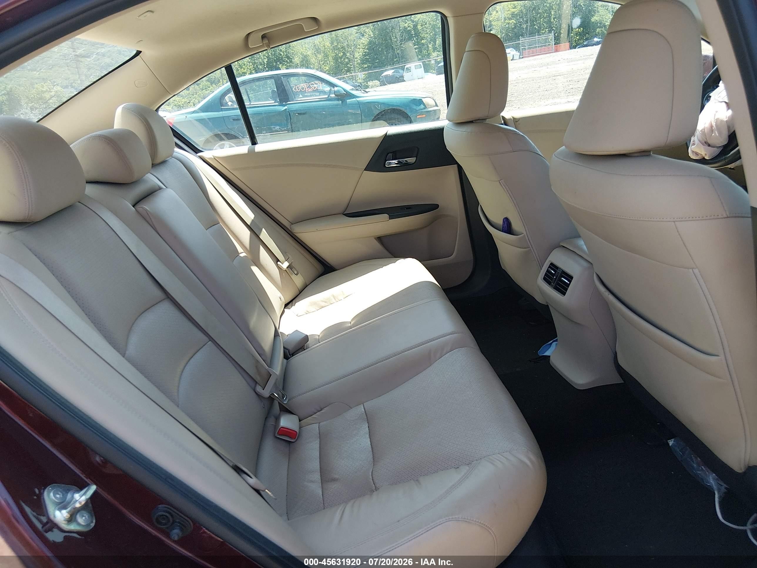 2015 Honda Accord Ex-l V-6 Burgundy vin: 1HGCR3F8XFA020729