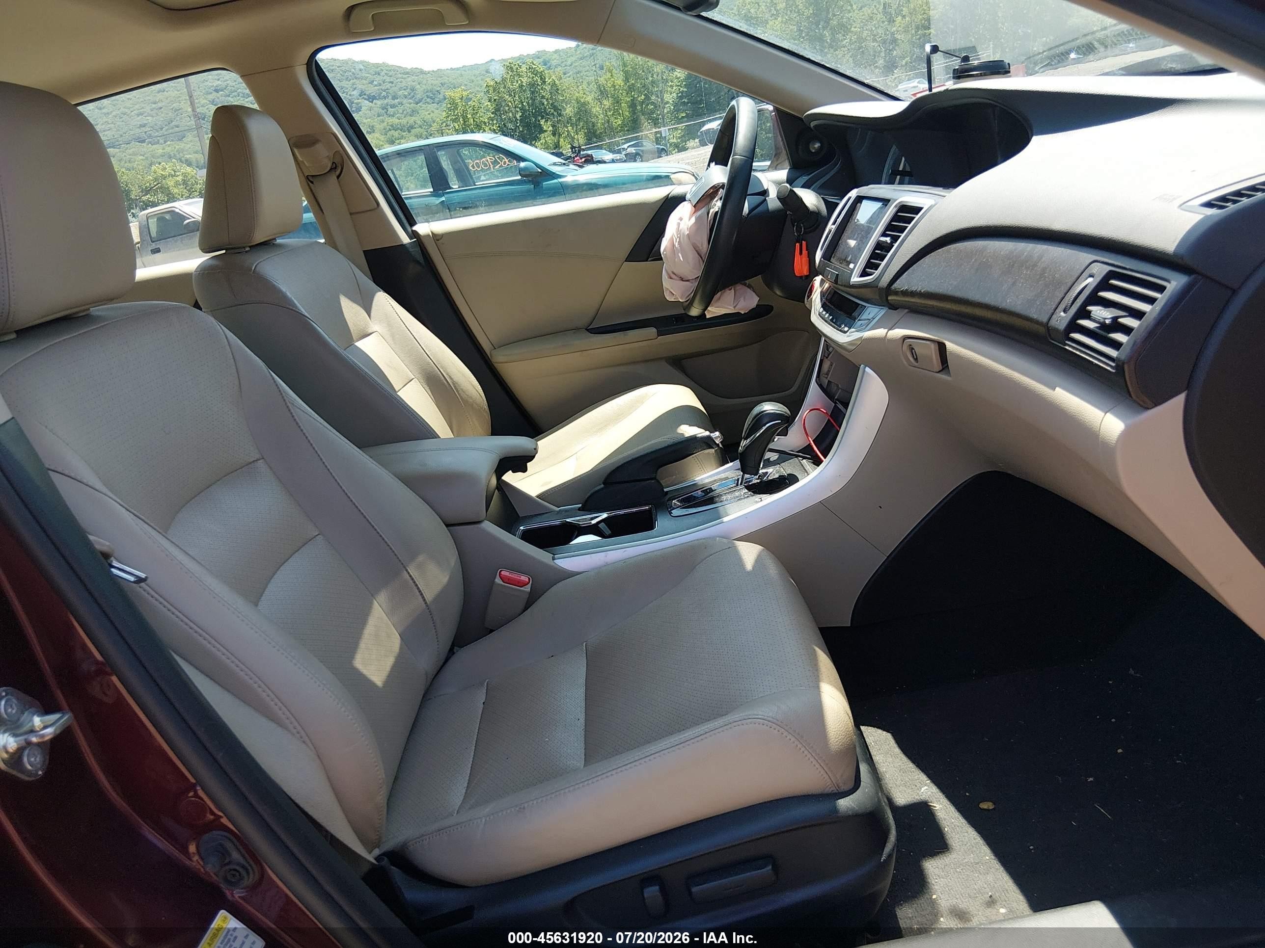 2015 Honda Accord Ex-l V-6 Burgundy vin: 1HGCR3F8XFA020729
