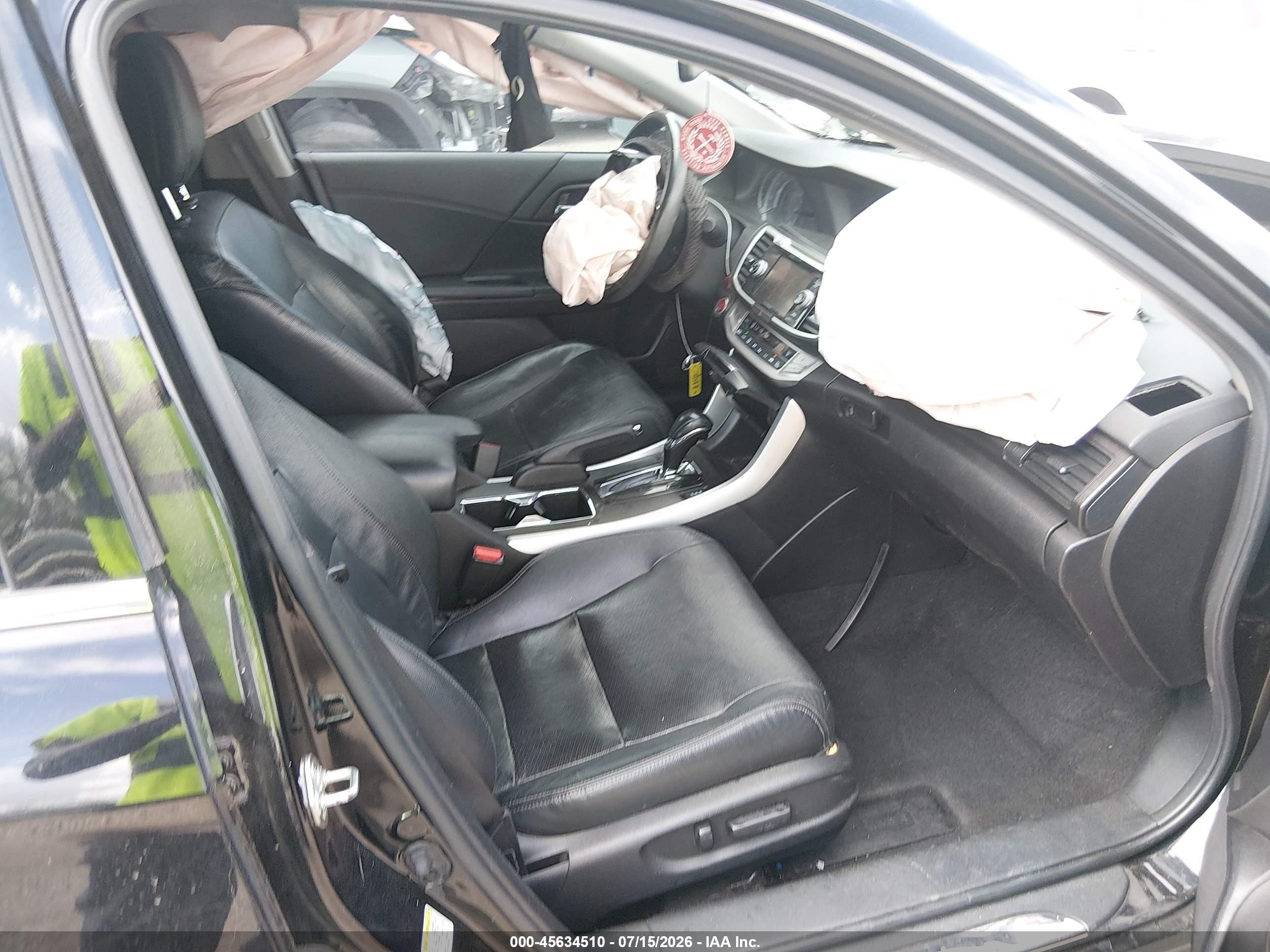 2015 Honda Accord Ex-l V-6 Black vin: 1HGCR3F8XFA023811