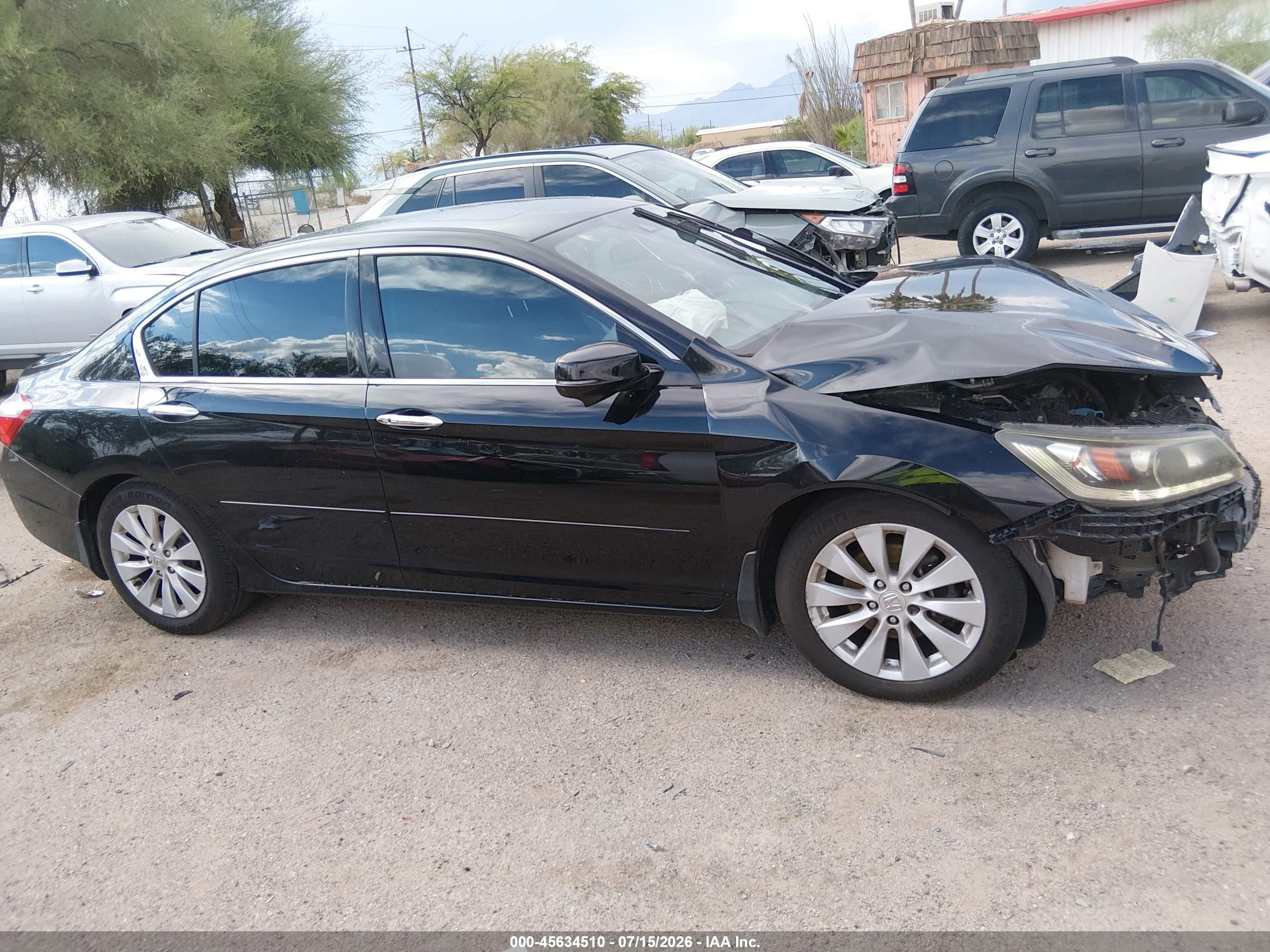 2015 Honda Accord Ex-l V-6 Black vin: 1HGCR3F8XFA023811