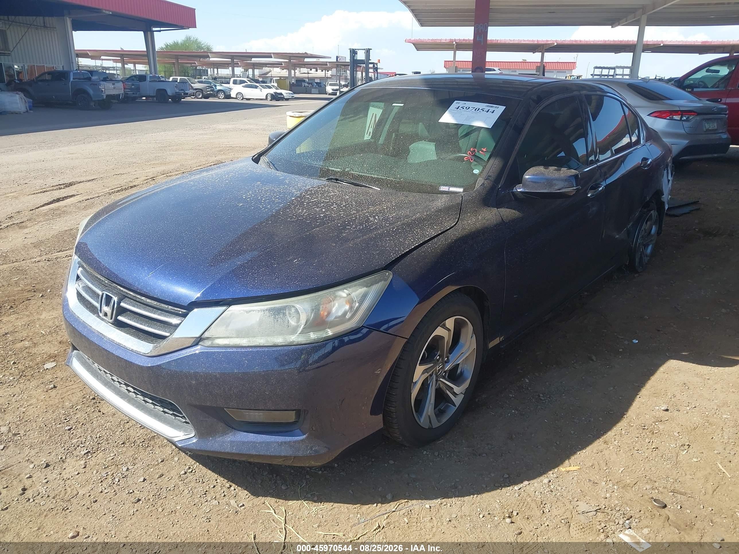 2015 Honda Accord Ex-l V-6 Blue vin: 1HGCR3F8XFA028622
