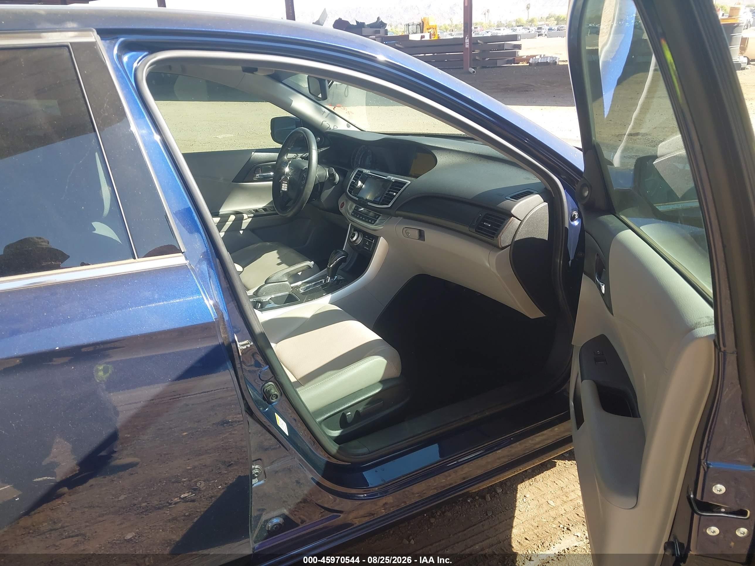 2015 Honda Accord Ex-l V-6 Blue vin: 1HGCR3F8XFA028622