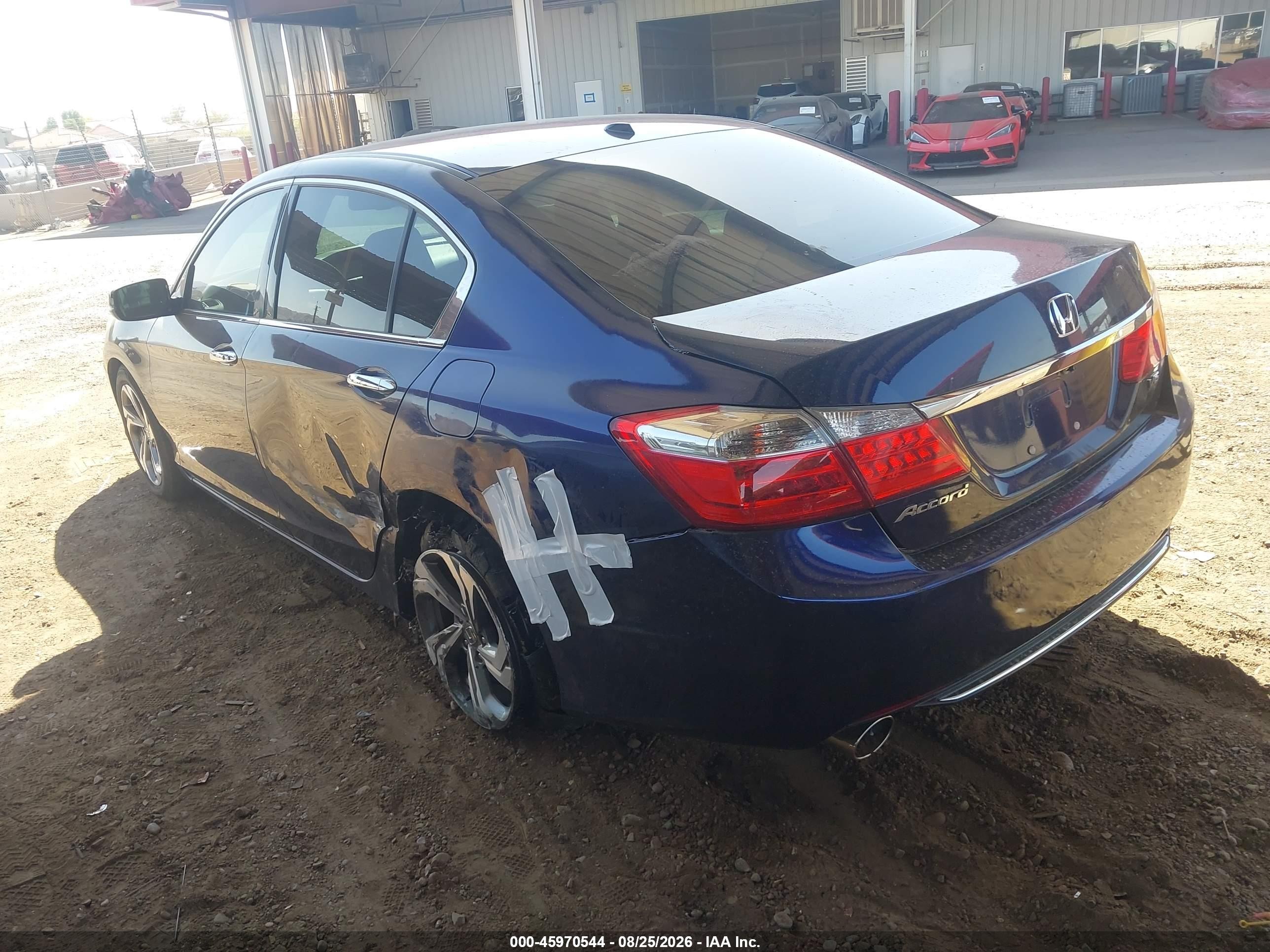 2015 Honda Accord Ex-l V-6 Blue vin: 1HGCR3F8XFA028622