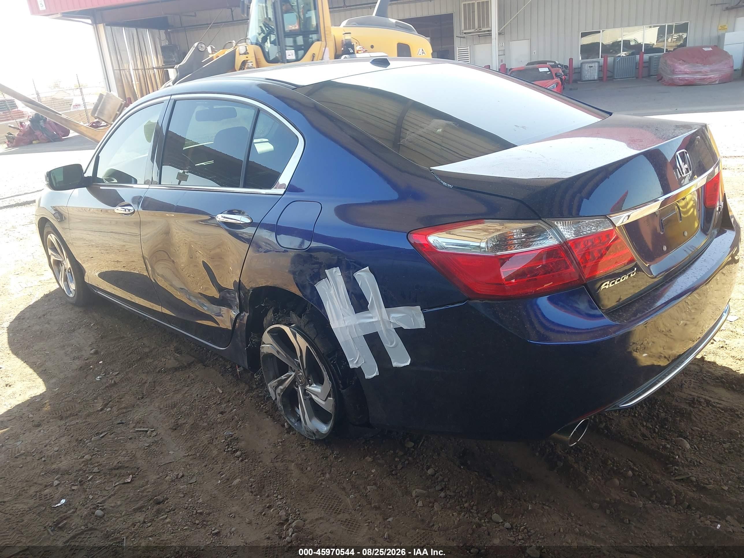 2015 Honda Accord Ex-l V-6 Blue vin: 1HGCR3F8XFA028622