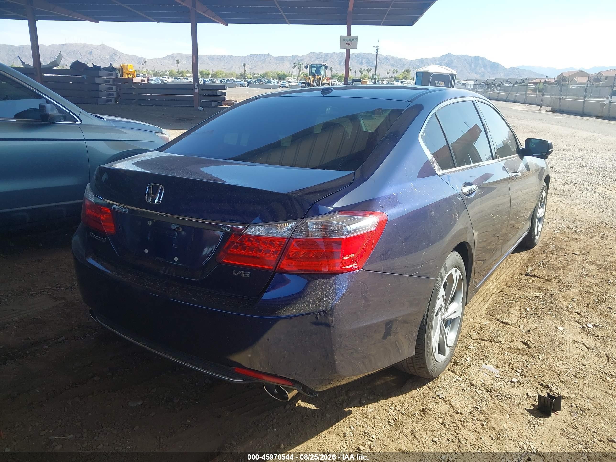 2015 Honda Accord Ex-l V-6 Blue vin: 1HGCR3F8XFA028622