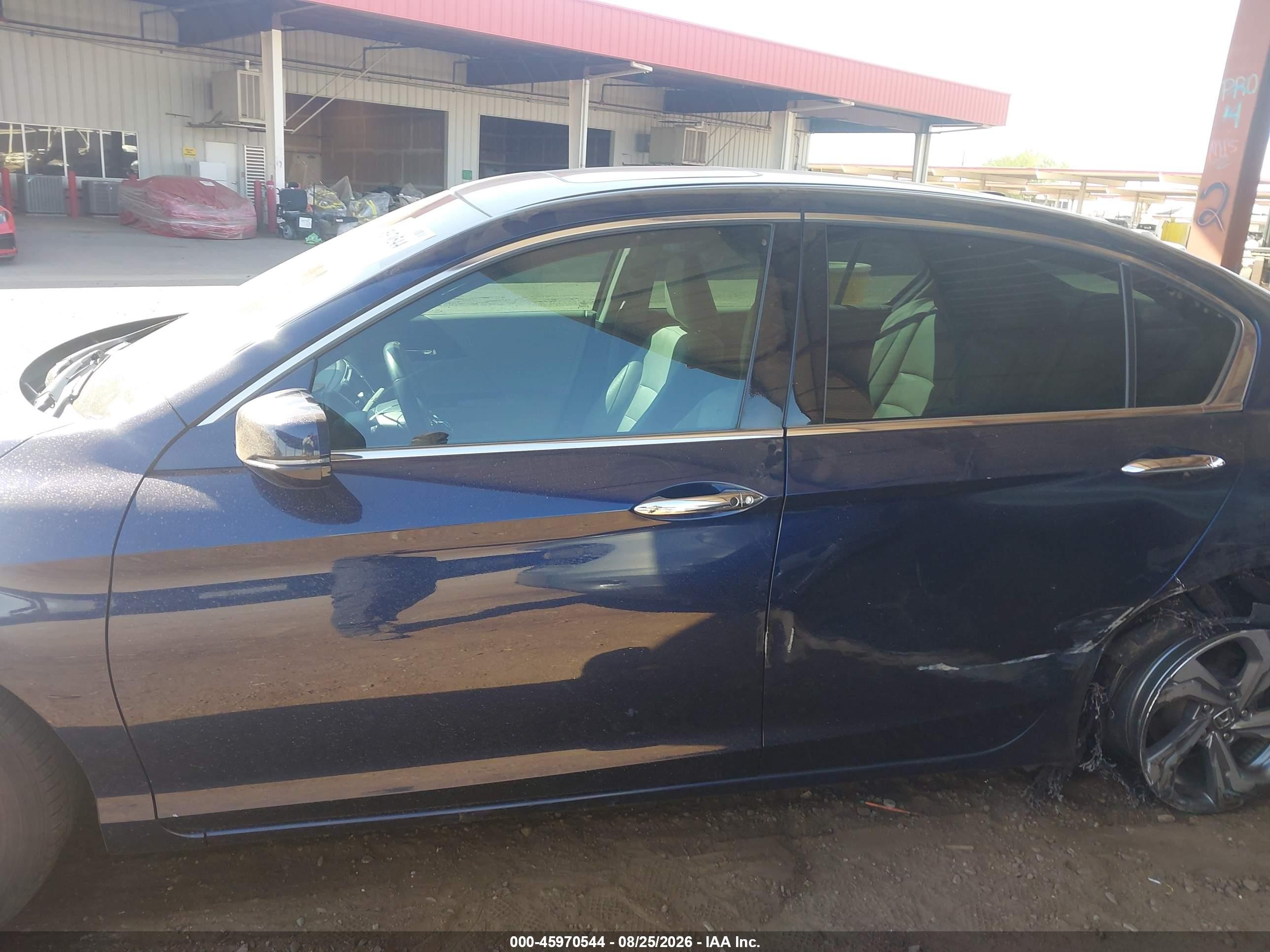2015 Honda Accord Ex-l V-6 Blue vin: 1HGCR3F8XFA028622