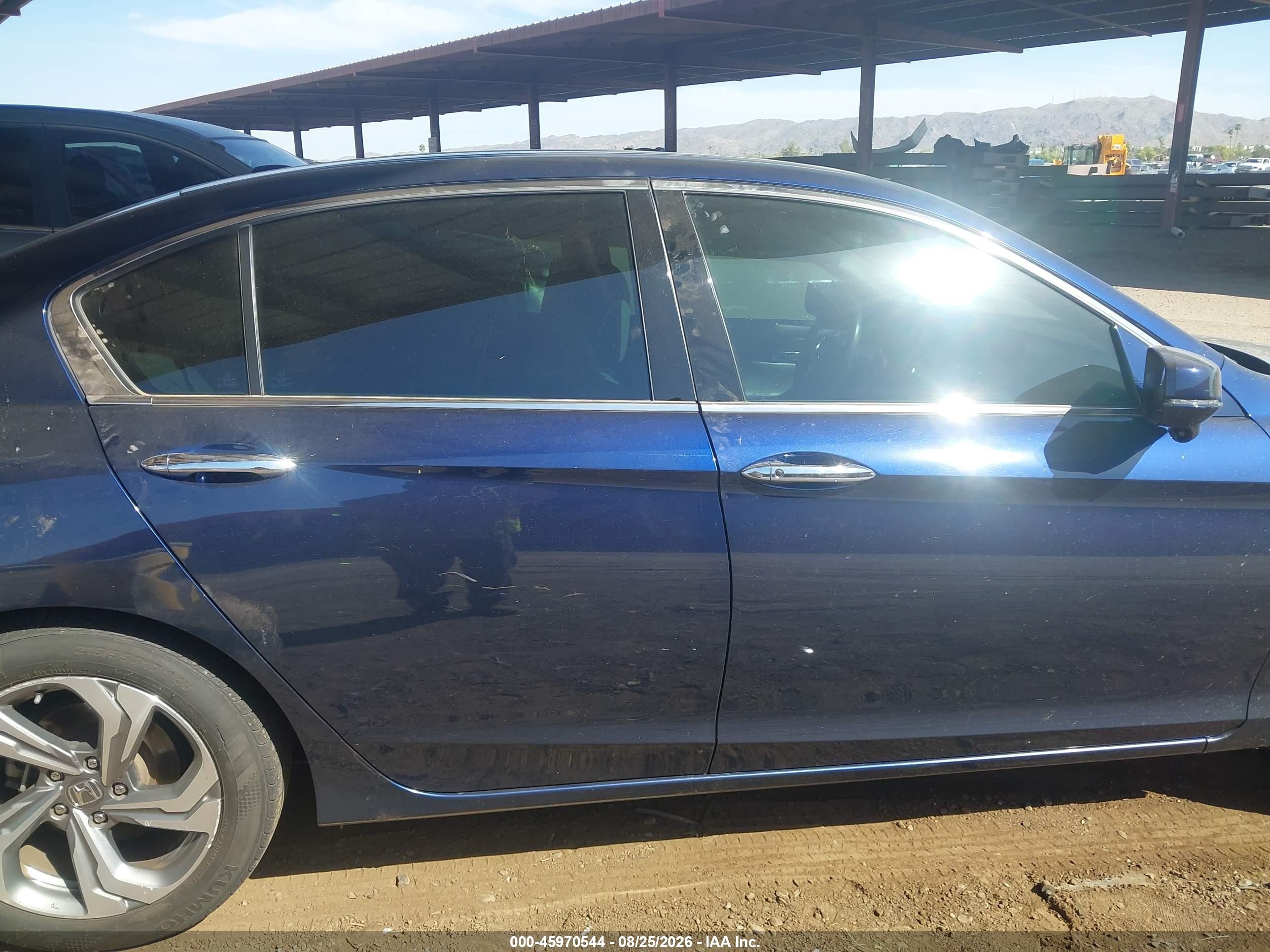 2015 Honda Accord Ex-l V-6 Blue vin: 1HGCR3F8XFA028622
