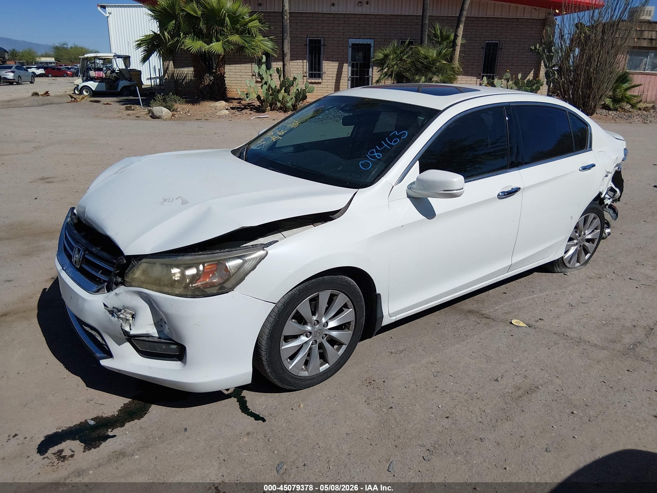 2014 Honda Accord Touring White vin: 1HGCR3F90EA018463