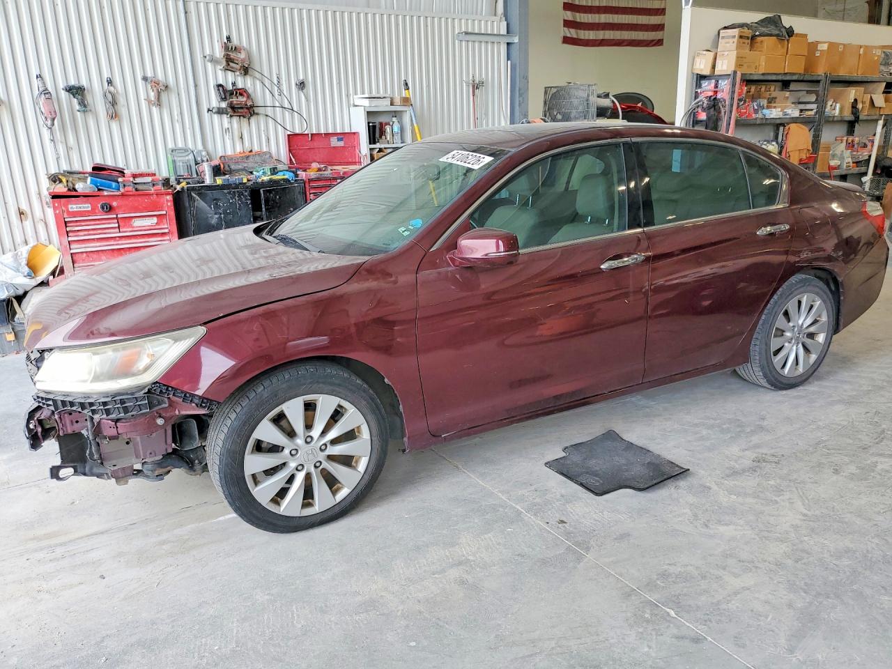 2013 Honda Accord Touring Темно-бордовый vin: 1HGCR3F91DA032810