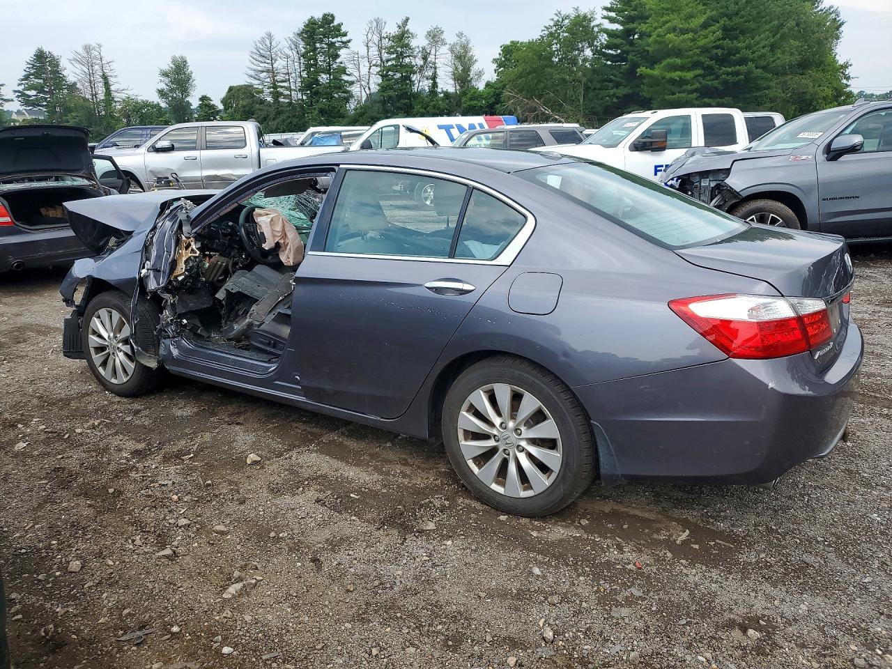 2015 Honda Accord Touring Gray vin: 1HGCR3F91FA034690