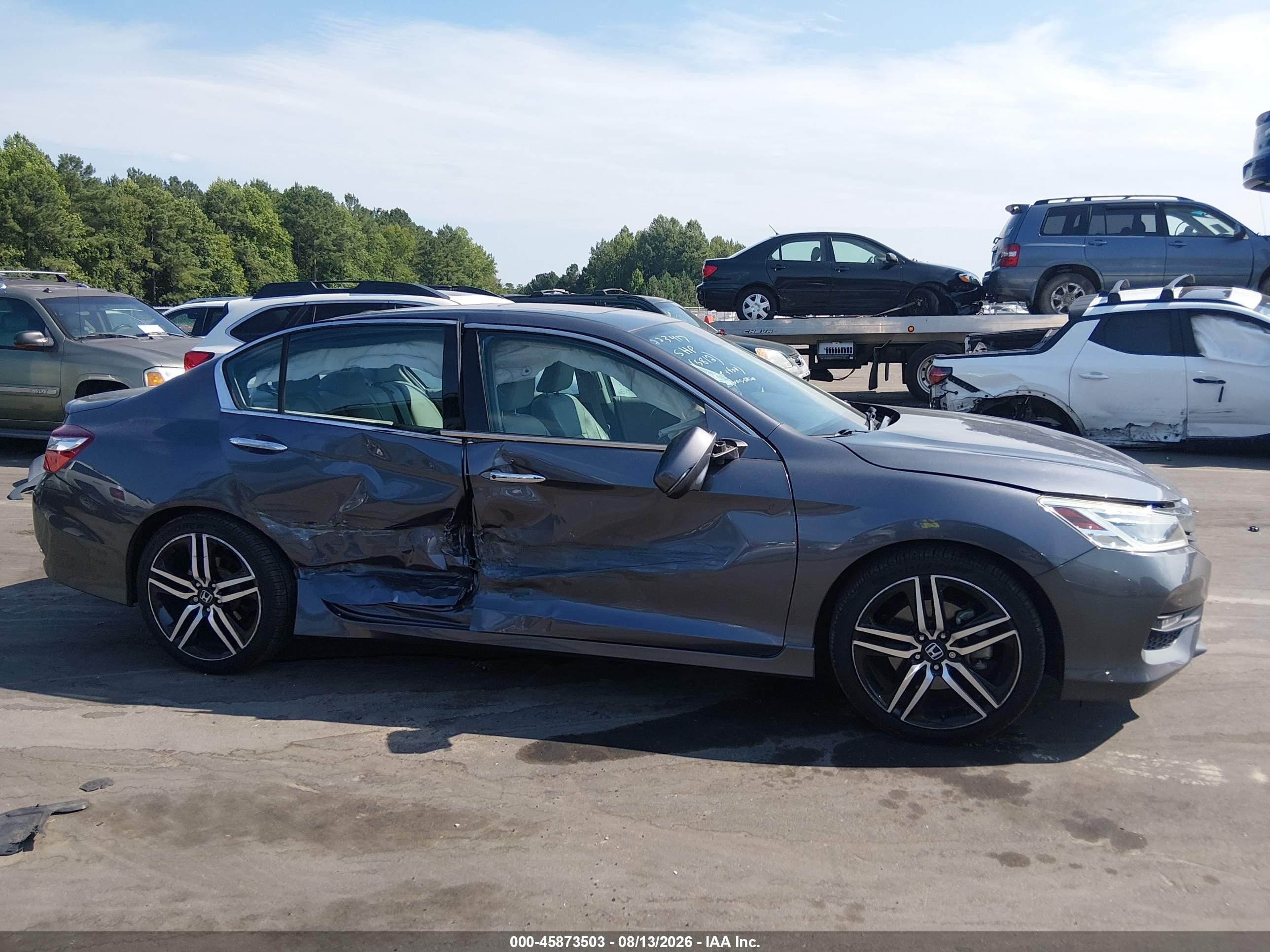 2017 Honda Accord Touring V6 Silver vin: 1HGCR3F91HA035812