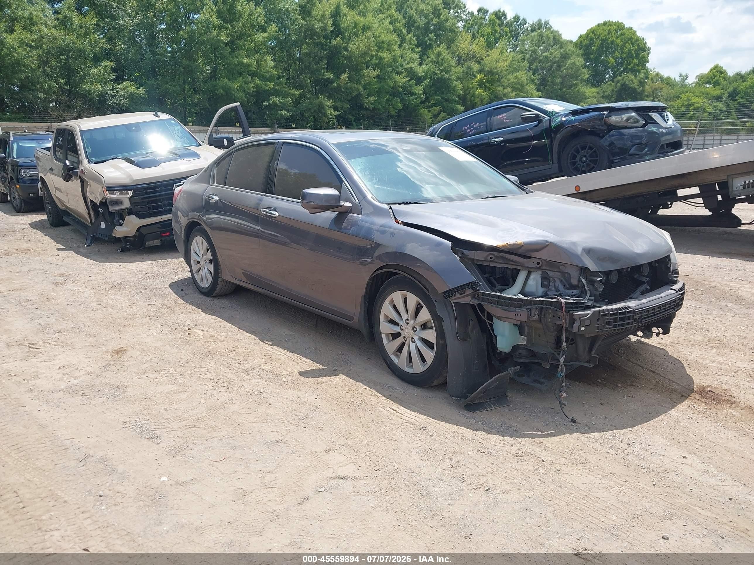 2014 Honda Accord Touring Gray vin: 1HGCR3F92EA031893