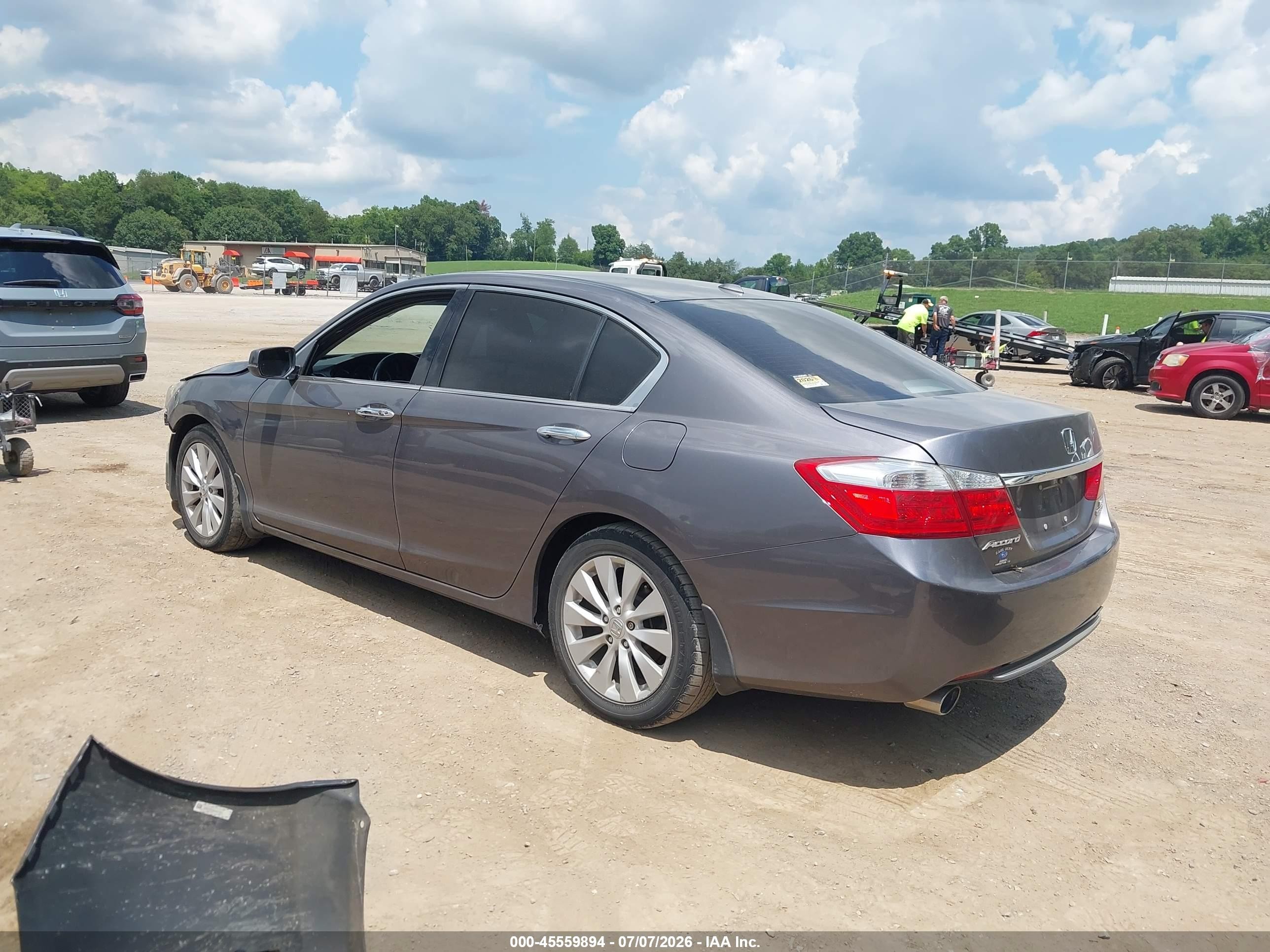 2014 Honda Accord Touring Gray vin: 1HGCR3F92EA031893