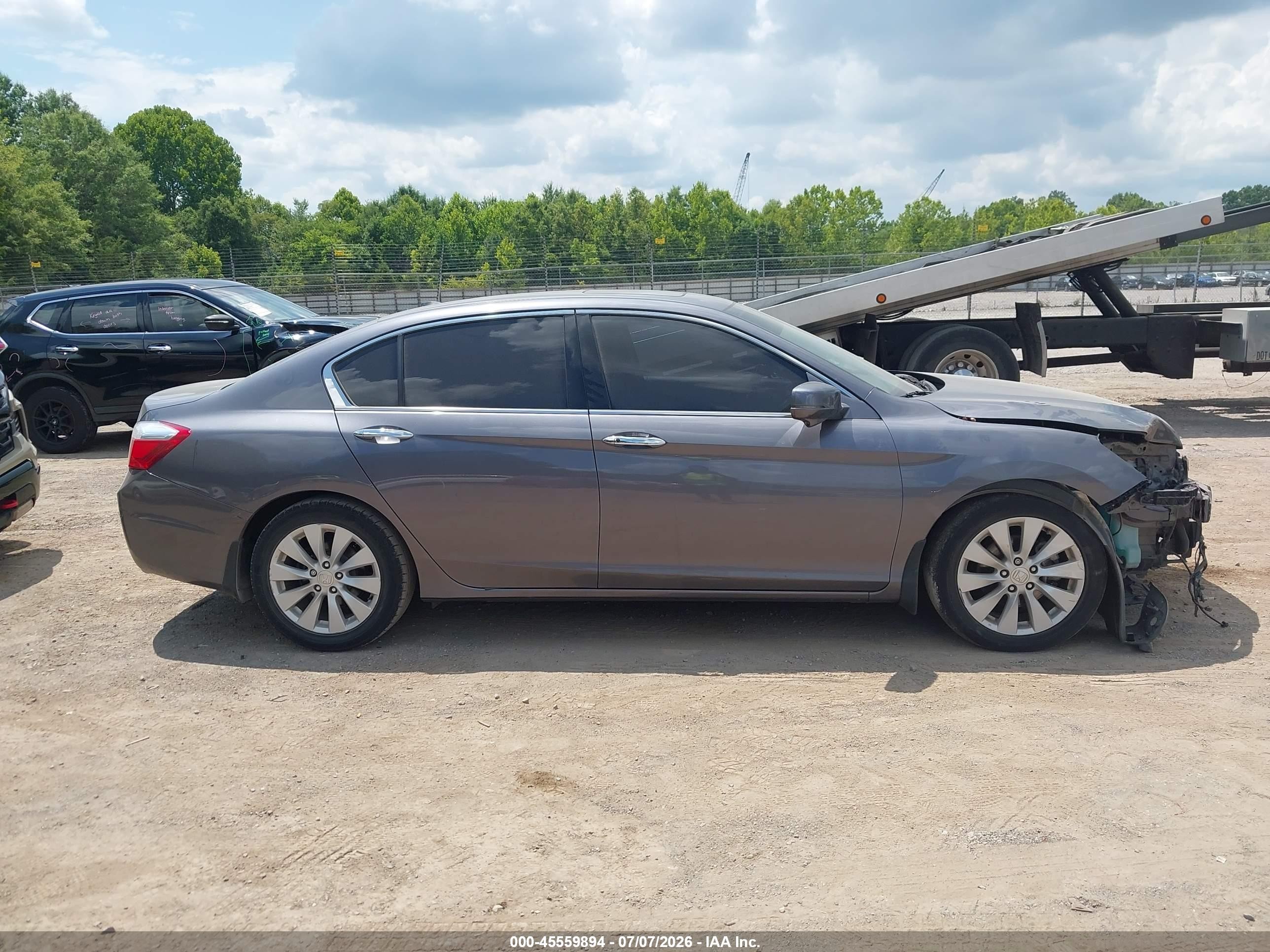 2014 Honda Accord Touring Gray vin: 1HGCR3F92EA031893