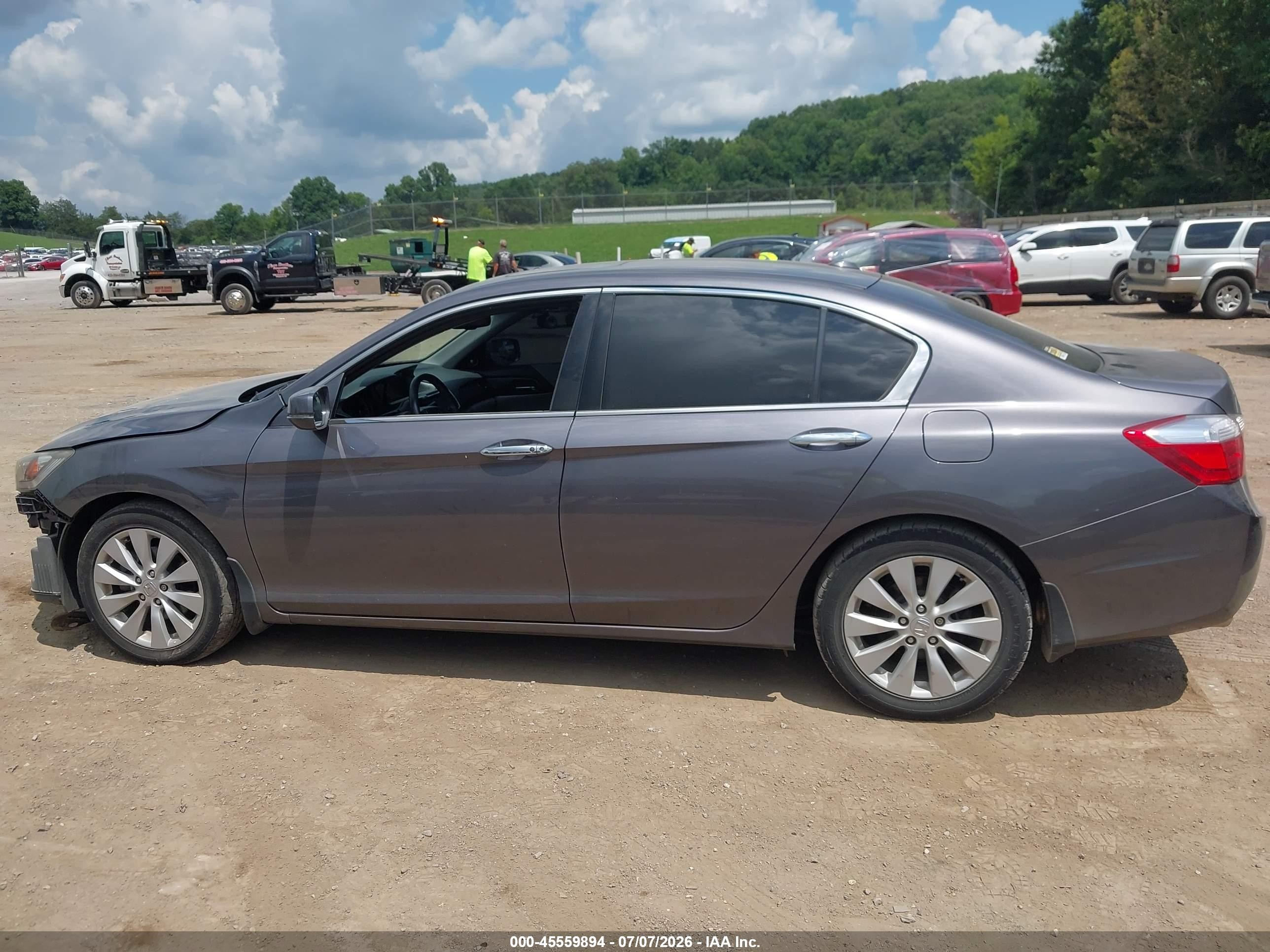 2014 Honda Accord Touring Gray vin: 1HGCR3F92EA031893