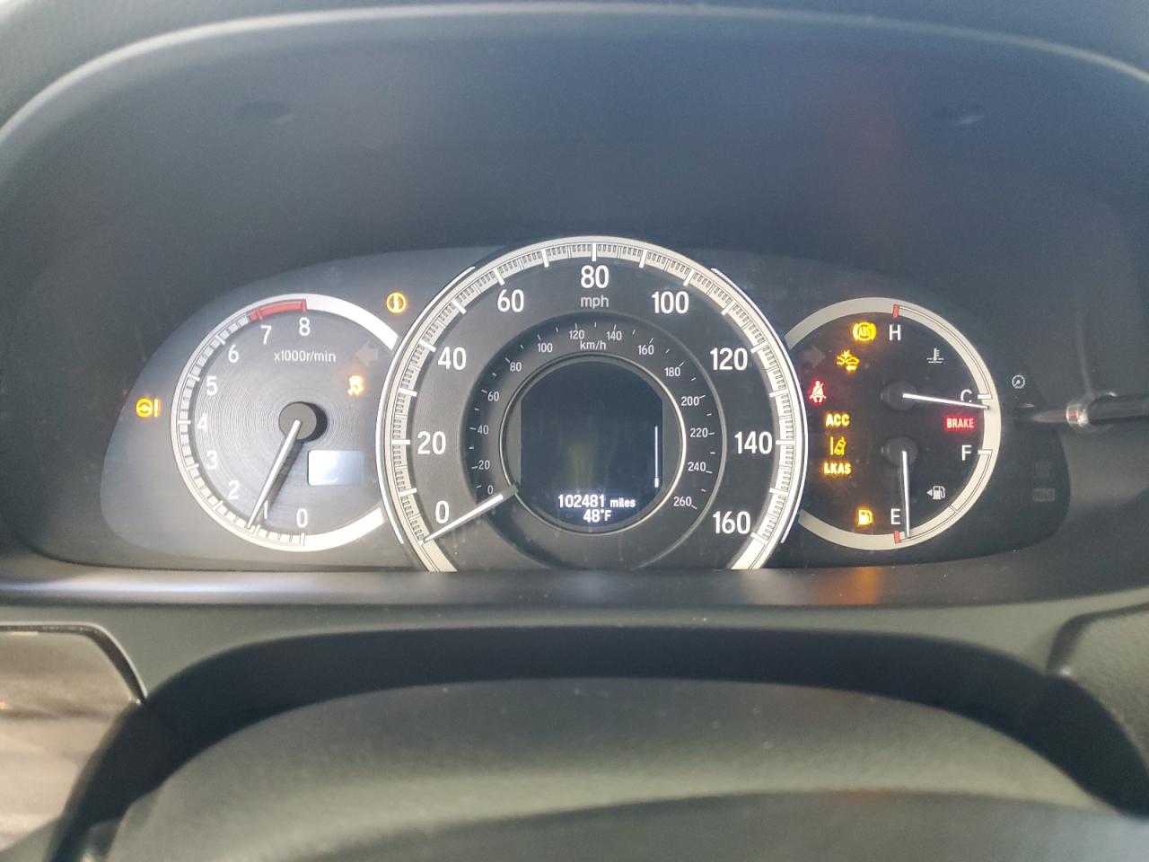 2016 Honda Accord Touring White vin: 1HGCR3F92GA015082 Damage: Warning Light - Abs, On, Unacceptable